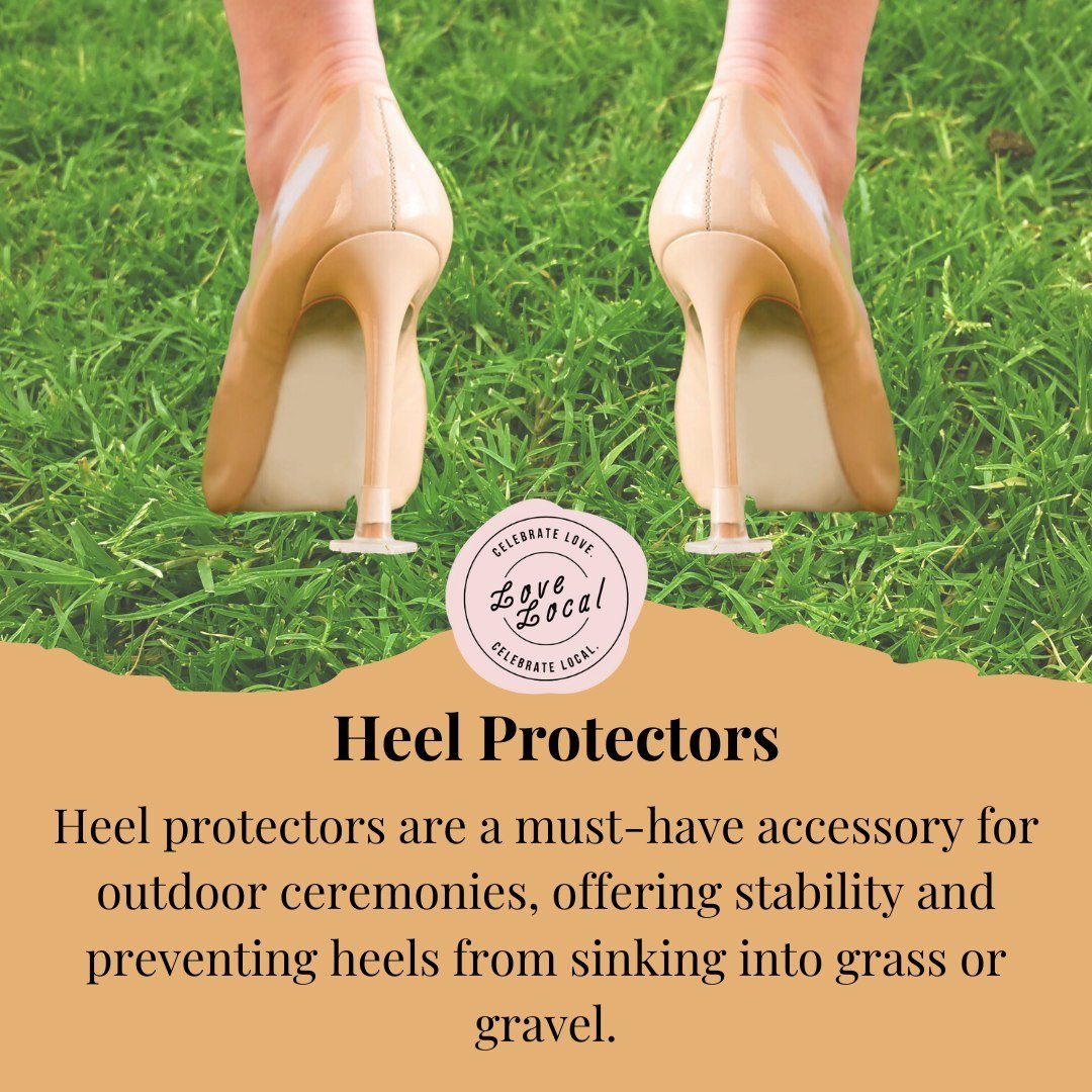 Stroll down the aisle with confidence on your special day with these heel protectors! 🌱💍 Designed to keep your heels stable and pristine, even on outdoor terrain, they're the perfect accessory for an unforgettable ceremony.

#WeddingPlanning #Bride