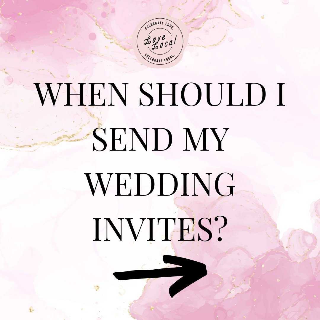Sending out your wedding invites 2-3 months before the big day ensures your guests have plenty of time to RSVP and make arrangements. Need help planning? Check out our wedding checklist on our website for a stress-free journey to your 'I dos'! 💍✨ 

