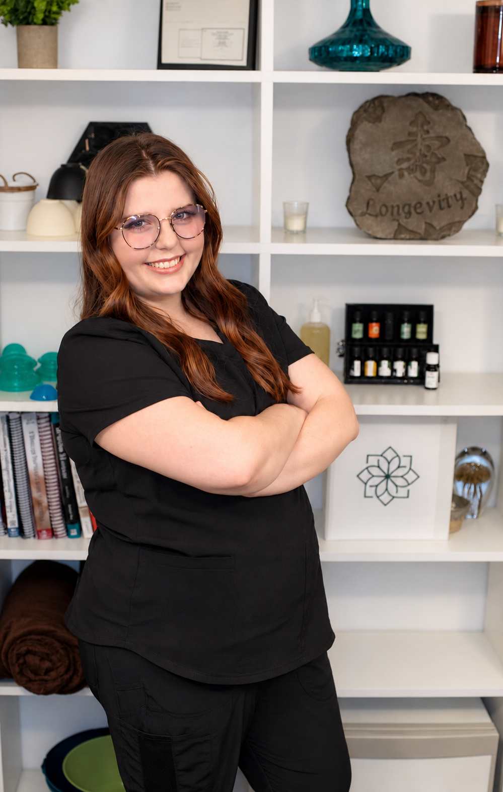 Haley, licensed massage therapist and esthetician at Platinum Bliss Spa