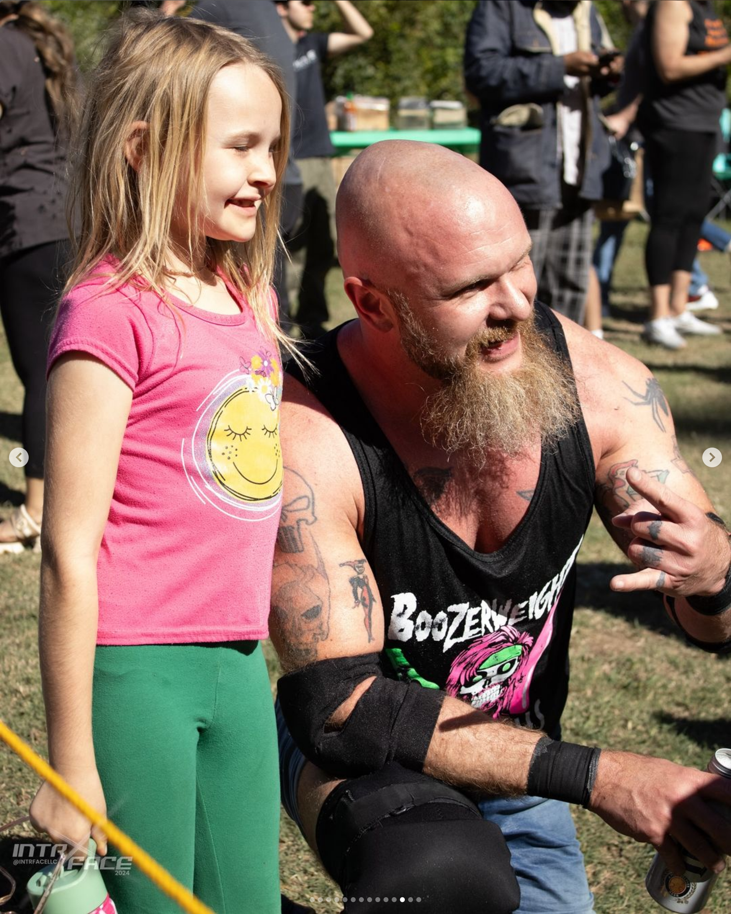 Deep South Wrestling fans wearing DSW gear