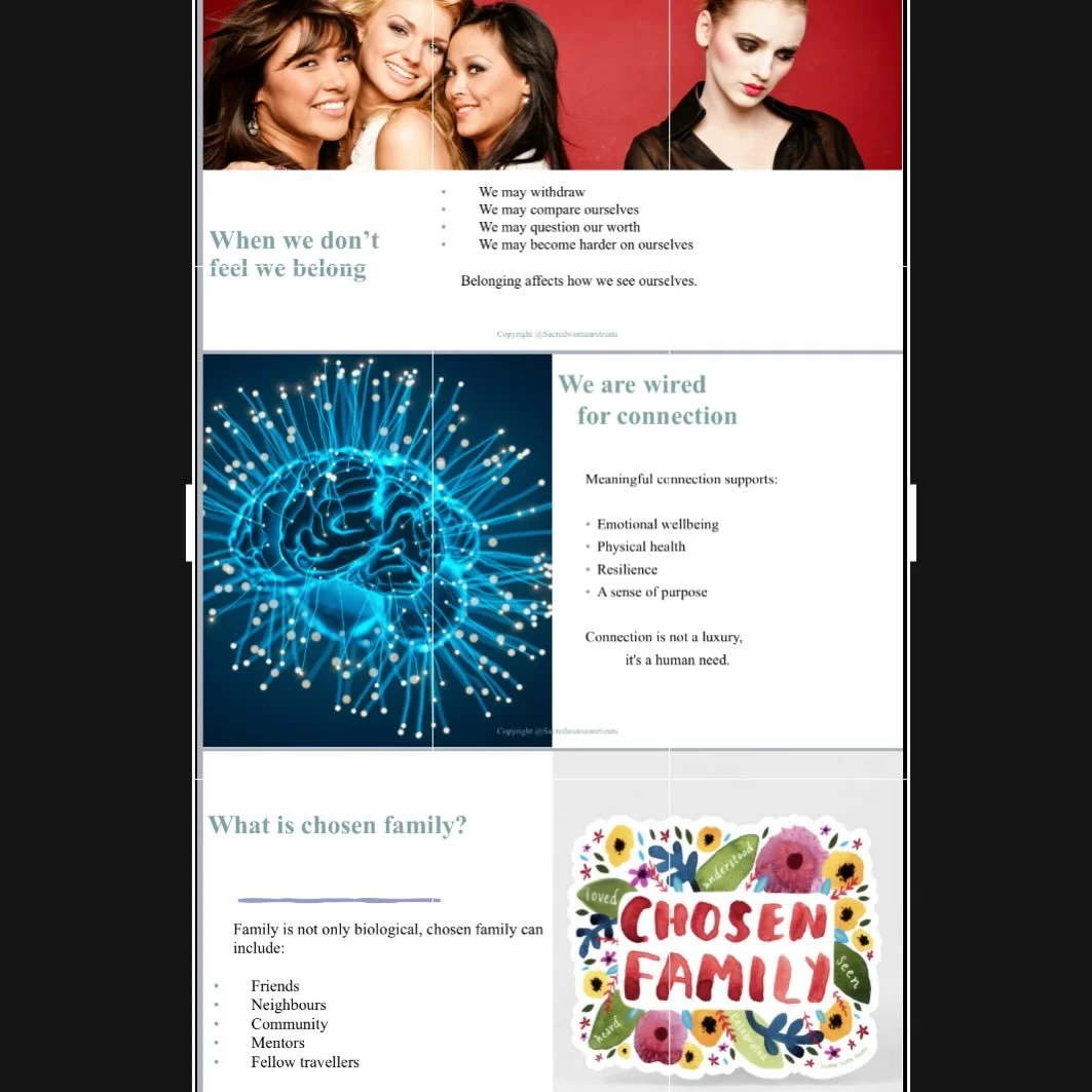 This morning&rsquo;s webinar reminded me why community matters so much.

We spent an hour exploring belonging, connection and chosen family and what it means to find spaces where we can simply be ourselves.

As we closed the session, the women shared