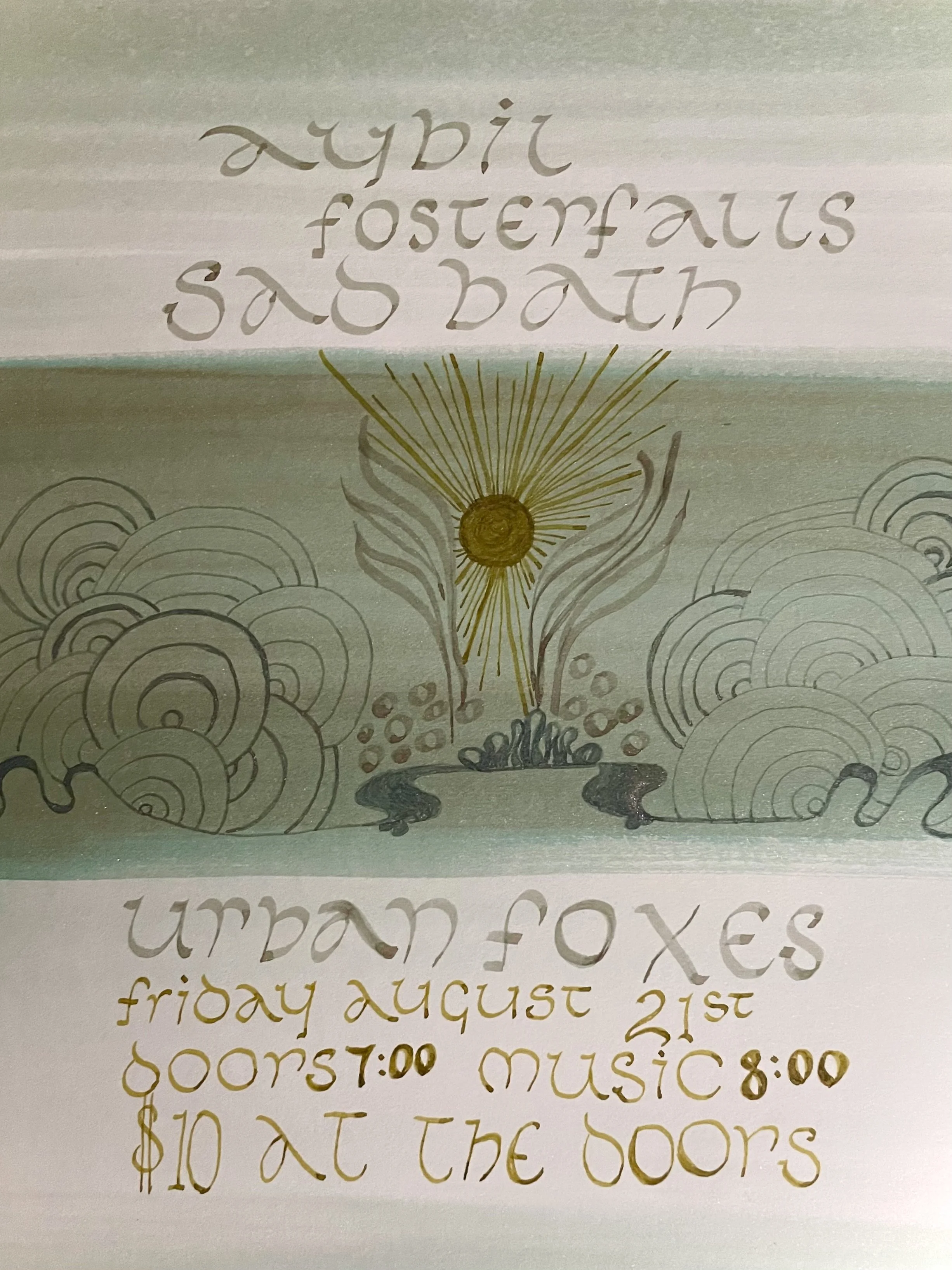 Aybil, Sad Bath, and fosterfalls at Urban Foxes