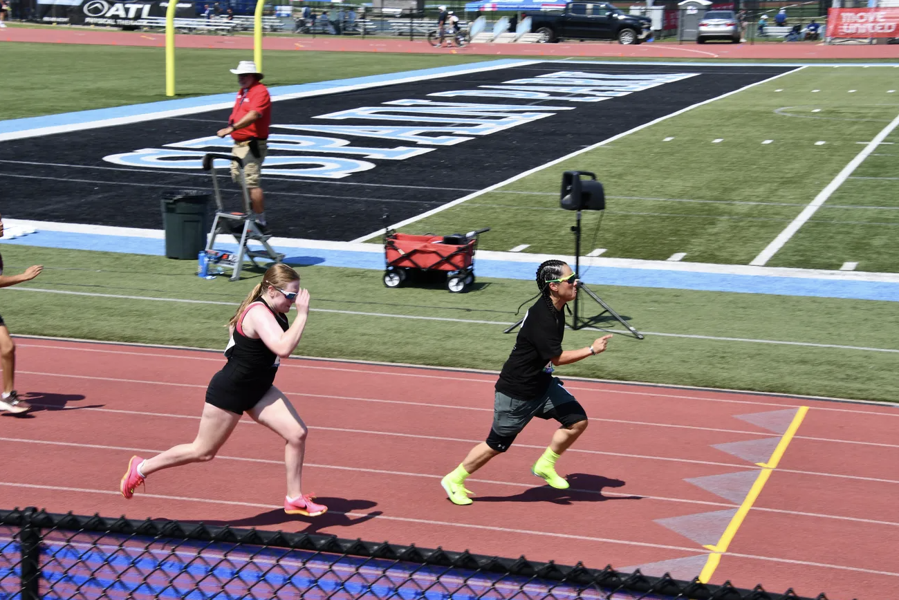 Kira Stevens (427), 19, of Pensacola, competes at the recent Hartford Nationals, an event for athletes with various disabilities, in Hoover, Alabama.
Photo Courtesy Of Mia Erickson Stevens