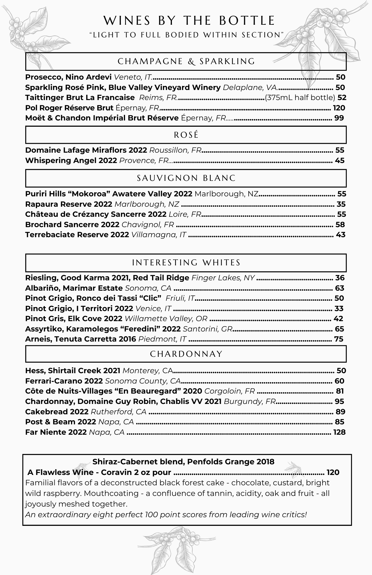 Wine List The Maple Room Wine list the maple room