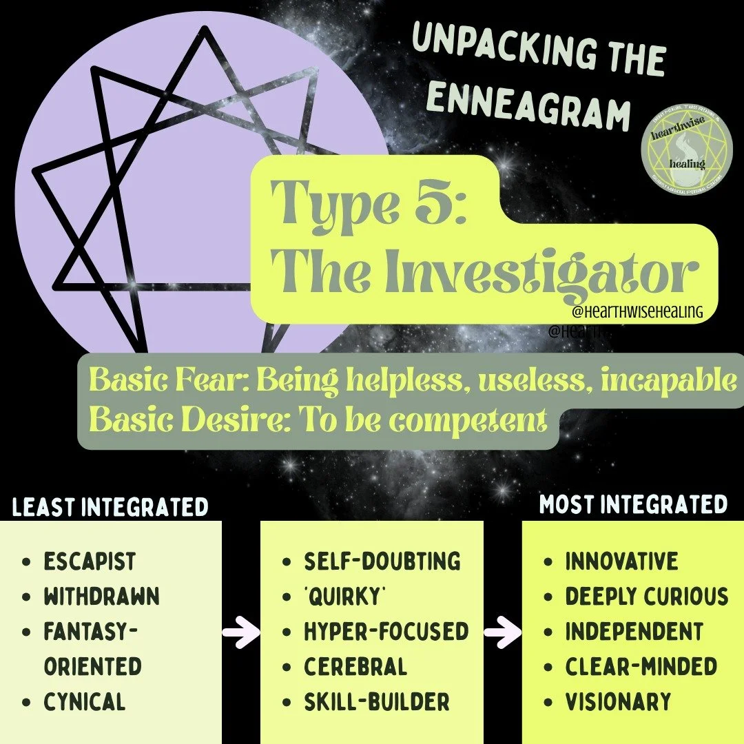 ✨ Do you feel driven to discover the 'why' behind everything? 
✨ Do you spend time observing and contemplating the world around you?
✨ Do you tend to prefer the company of your own mind over the company of others? 

You might be an #EnneagramType5: T