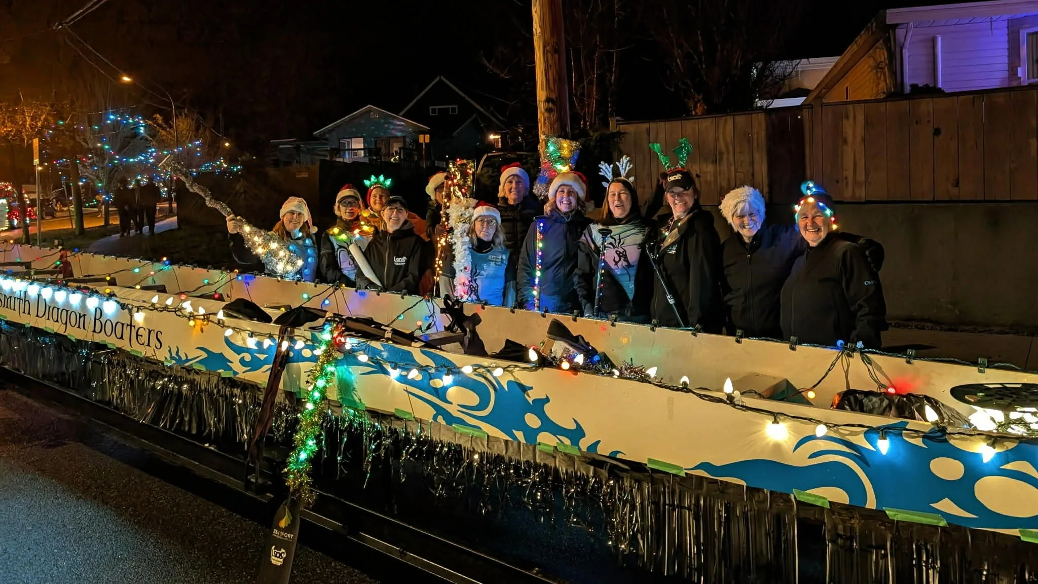 Lighting Up the Night: Ladysmith Dragon Boat Society Joins the 2025 Light Up Parade.