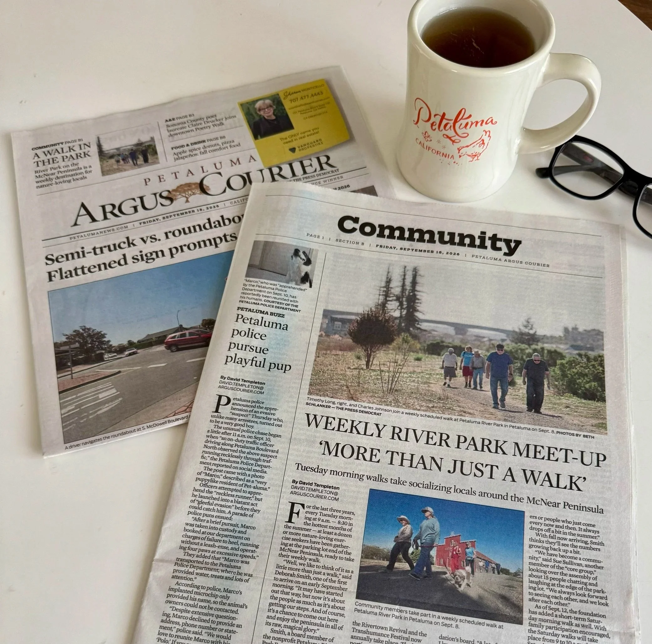 River Park Walks Make the Front Page!