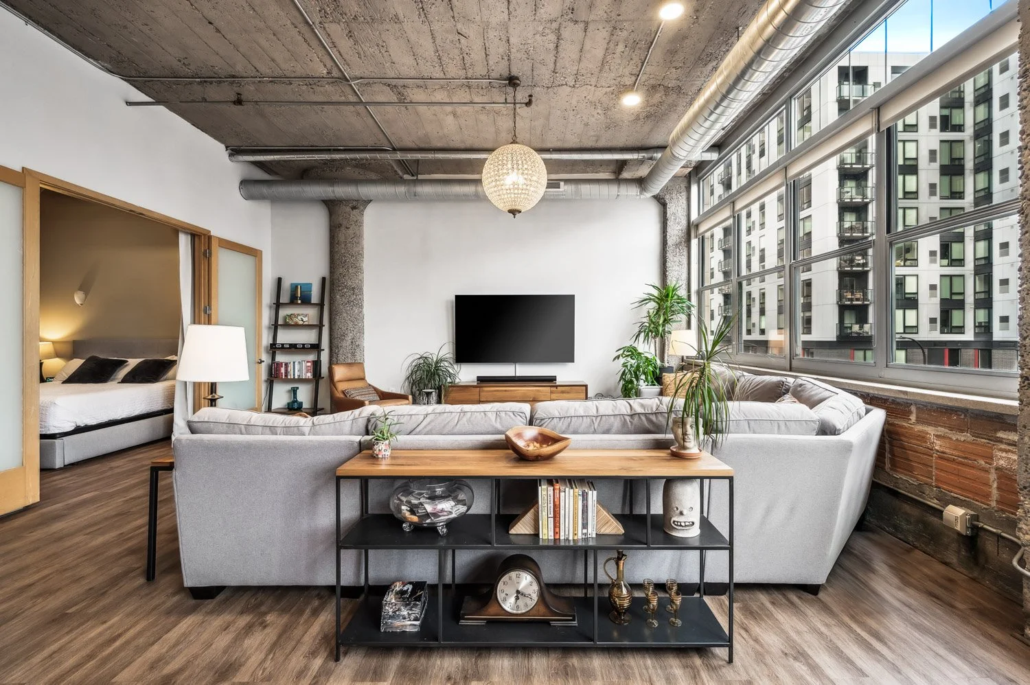 Minneapolis Condo Staged Living Room Mill City Team