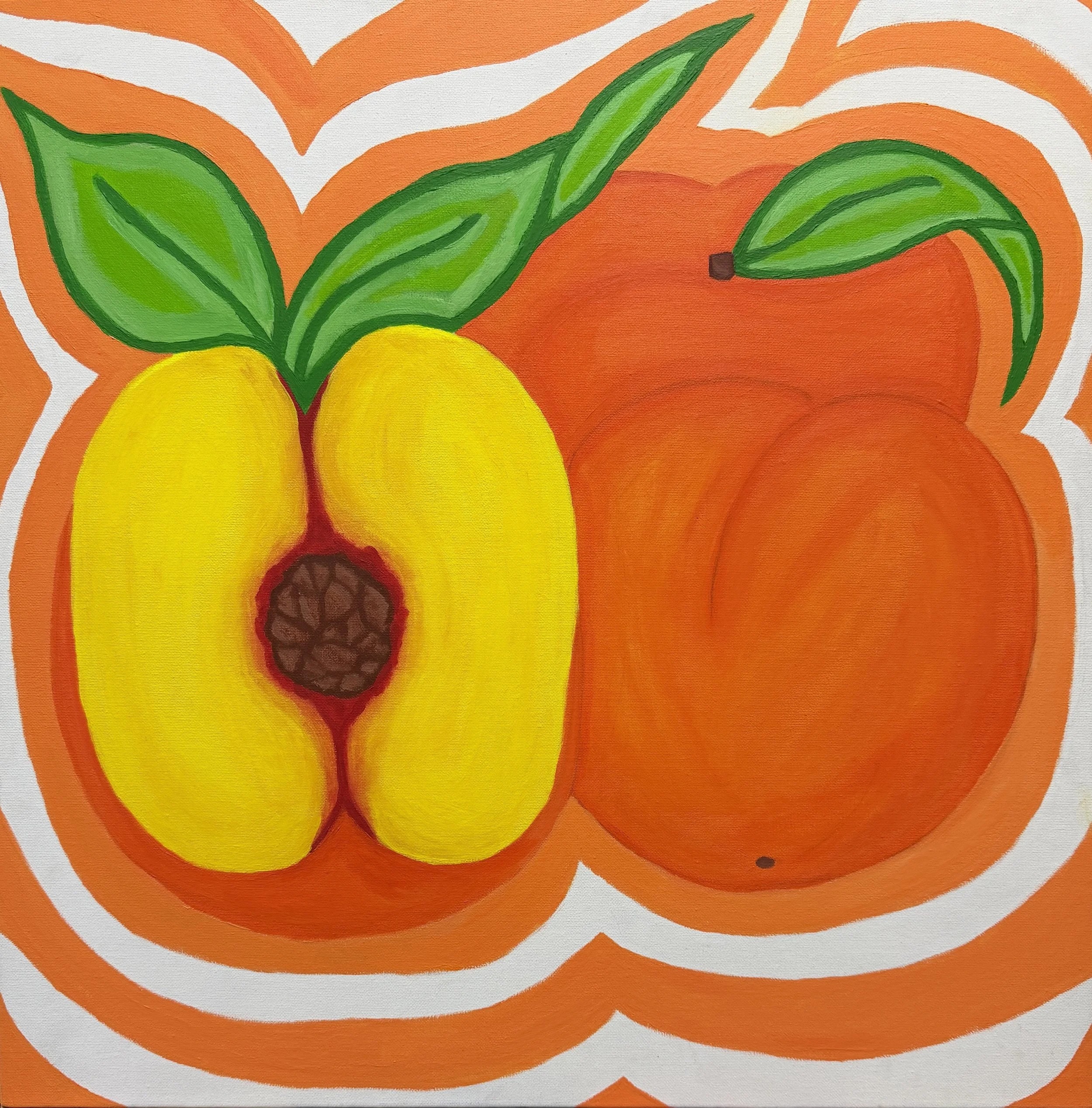 2026 Artist: Lellany Bonilla  Artwork: Peaches because we live in Georgia and it's known for its peaches.