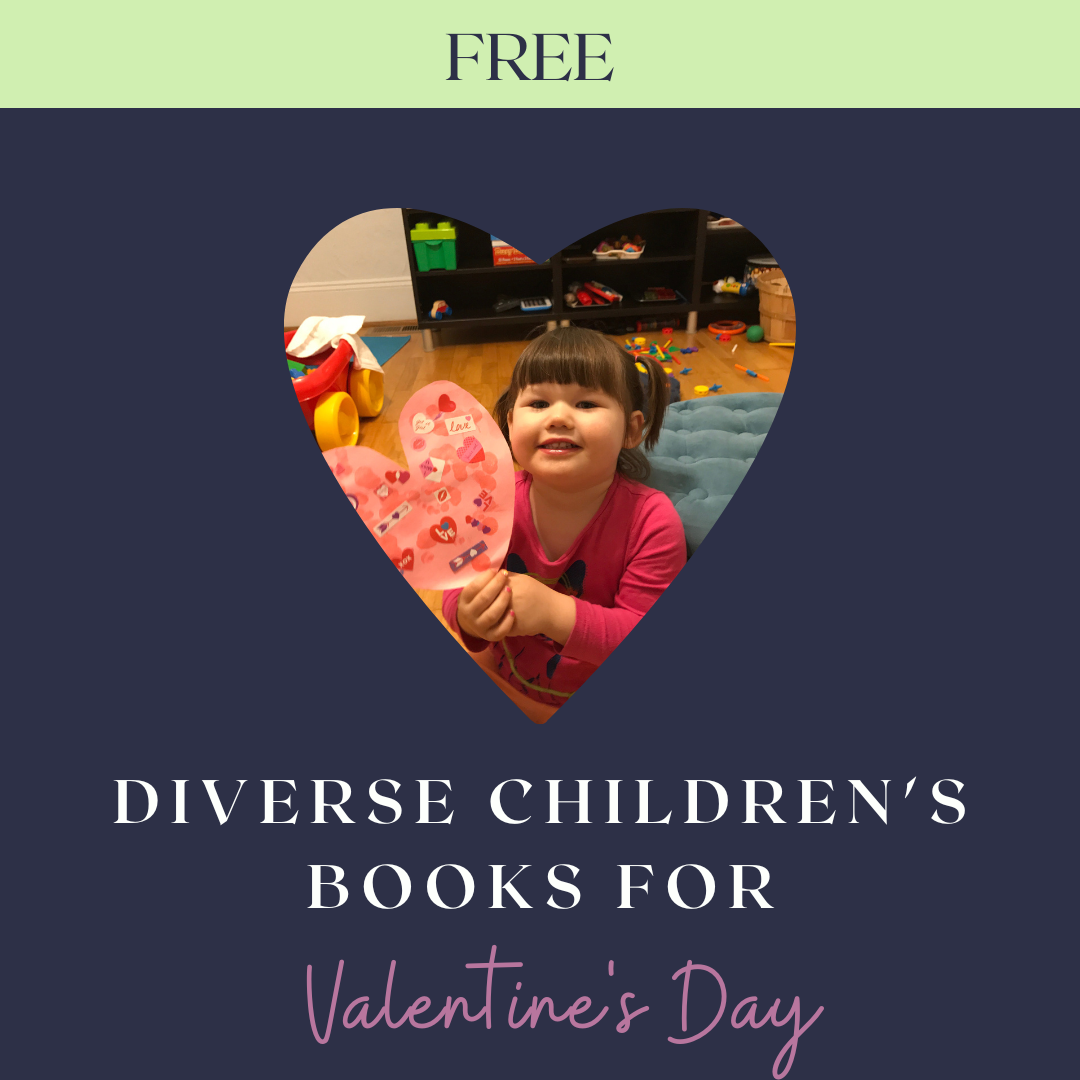 Diverse children's books for valentines day