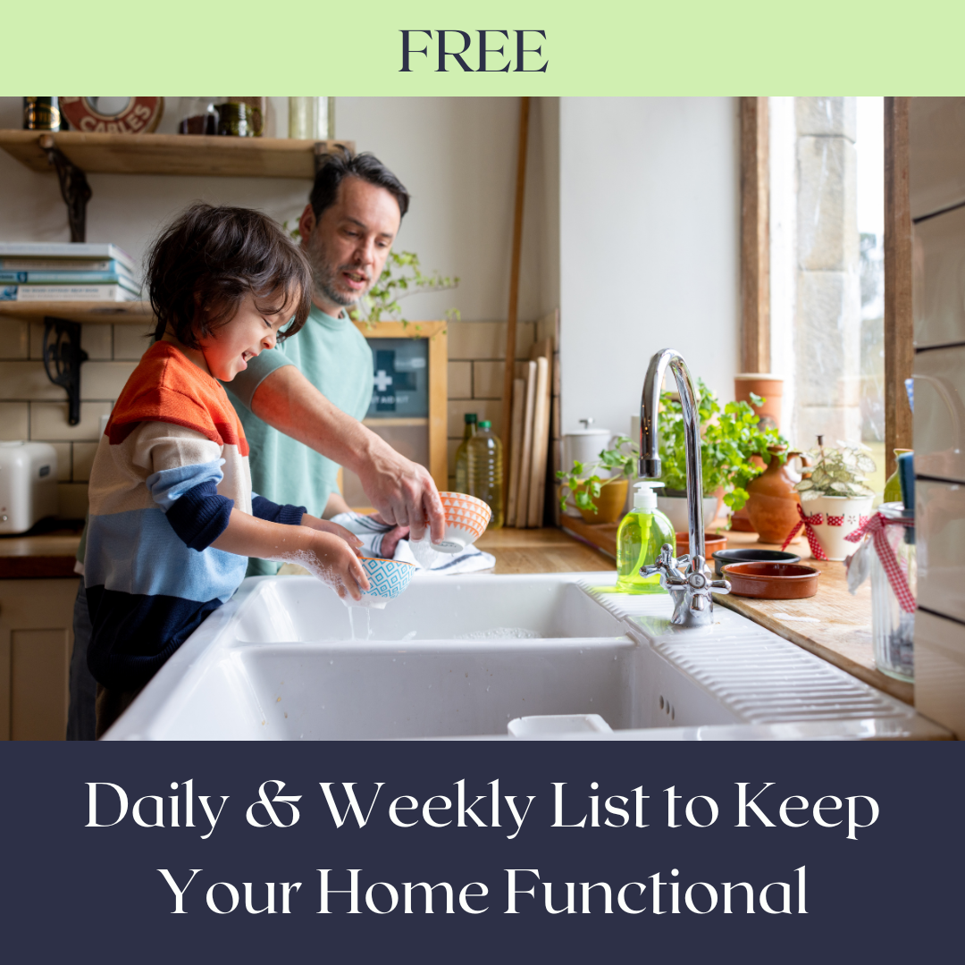 Daily and weekly list to keep your home functional (free guide)