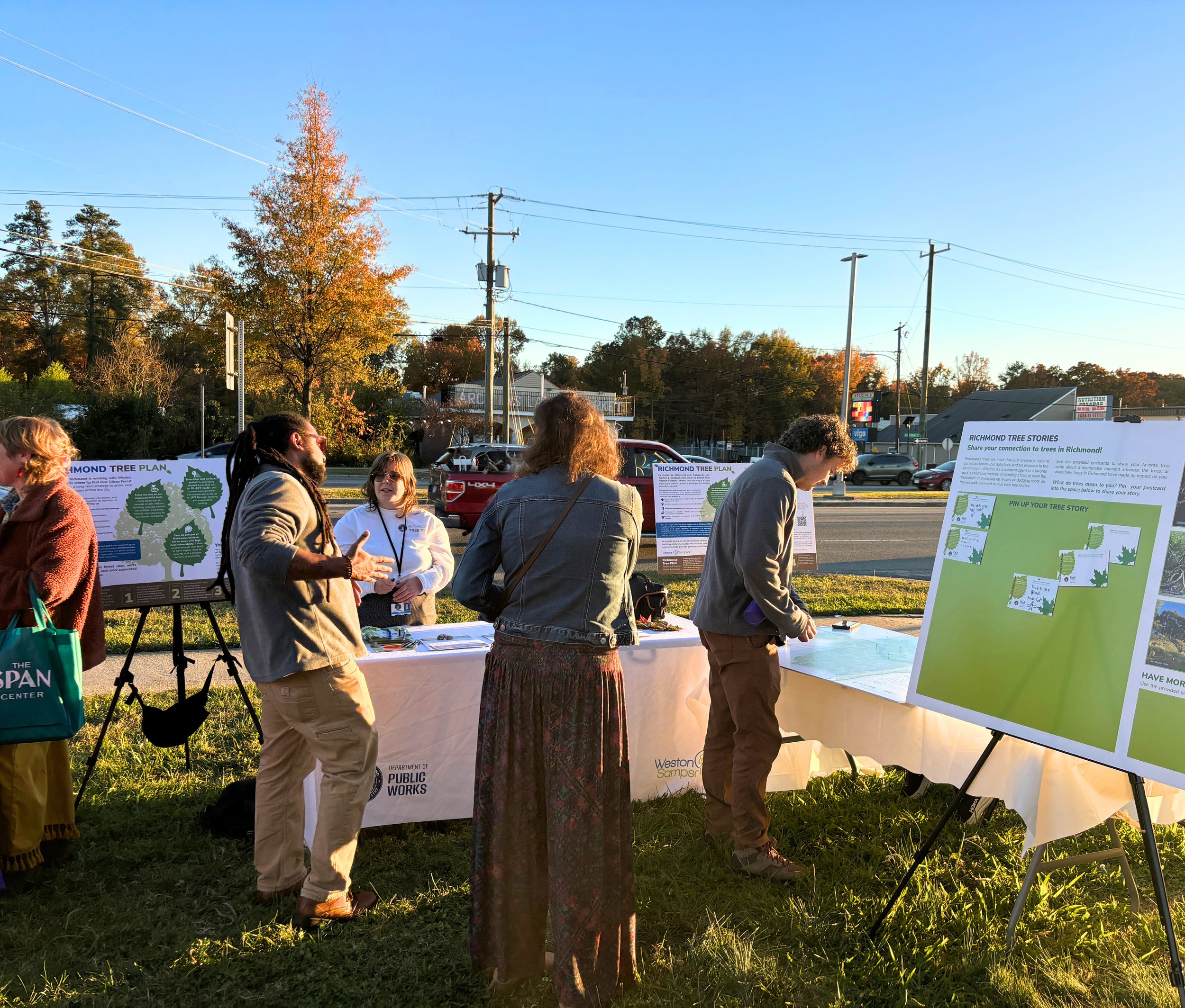 Richmond Tree Plan tabling at the Cool the City coalition’s Richmond Tree Week “Crafternoon” event at Abuelita’s on November 5, 2025.