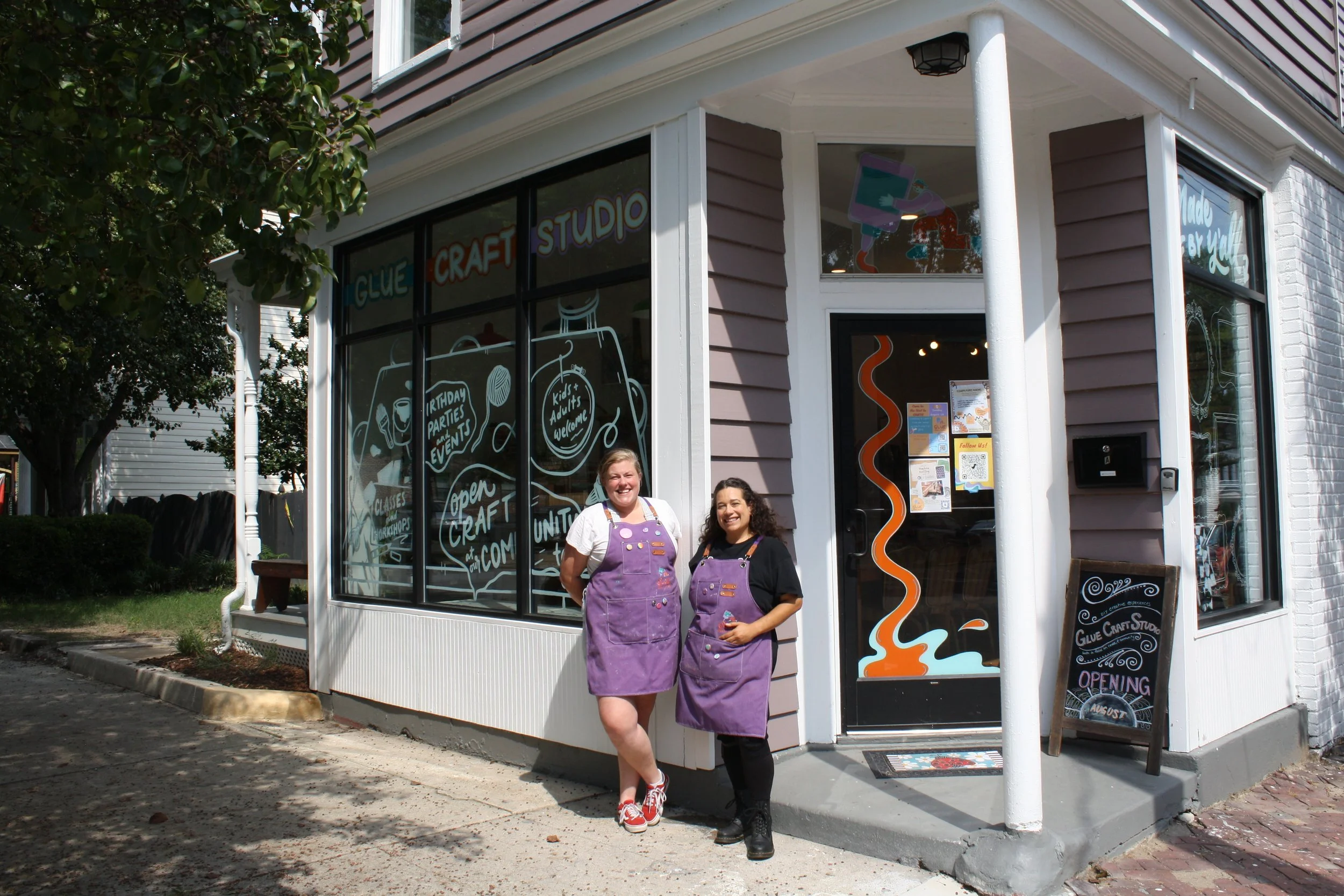 Co-founders Amy and Vanessa at Glue Craft Studio, located at 401 Chimborazo Boulevard in Richmond.