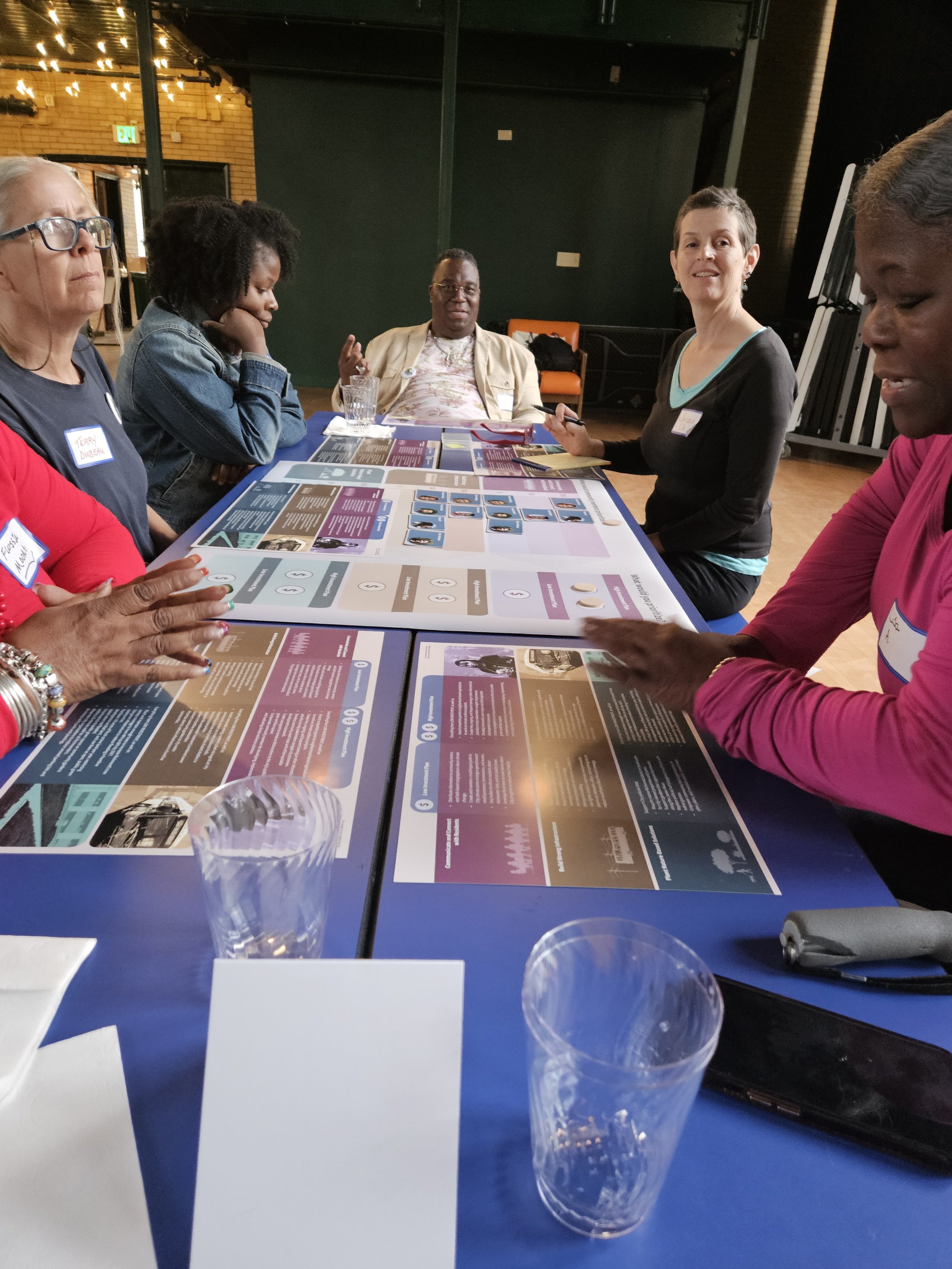 Residents discuss their funding priorities and seek to reach consensus at the second Cool the City Forum on September 22, 2025 at Studio Two Three.