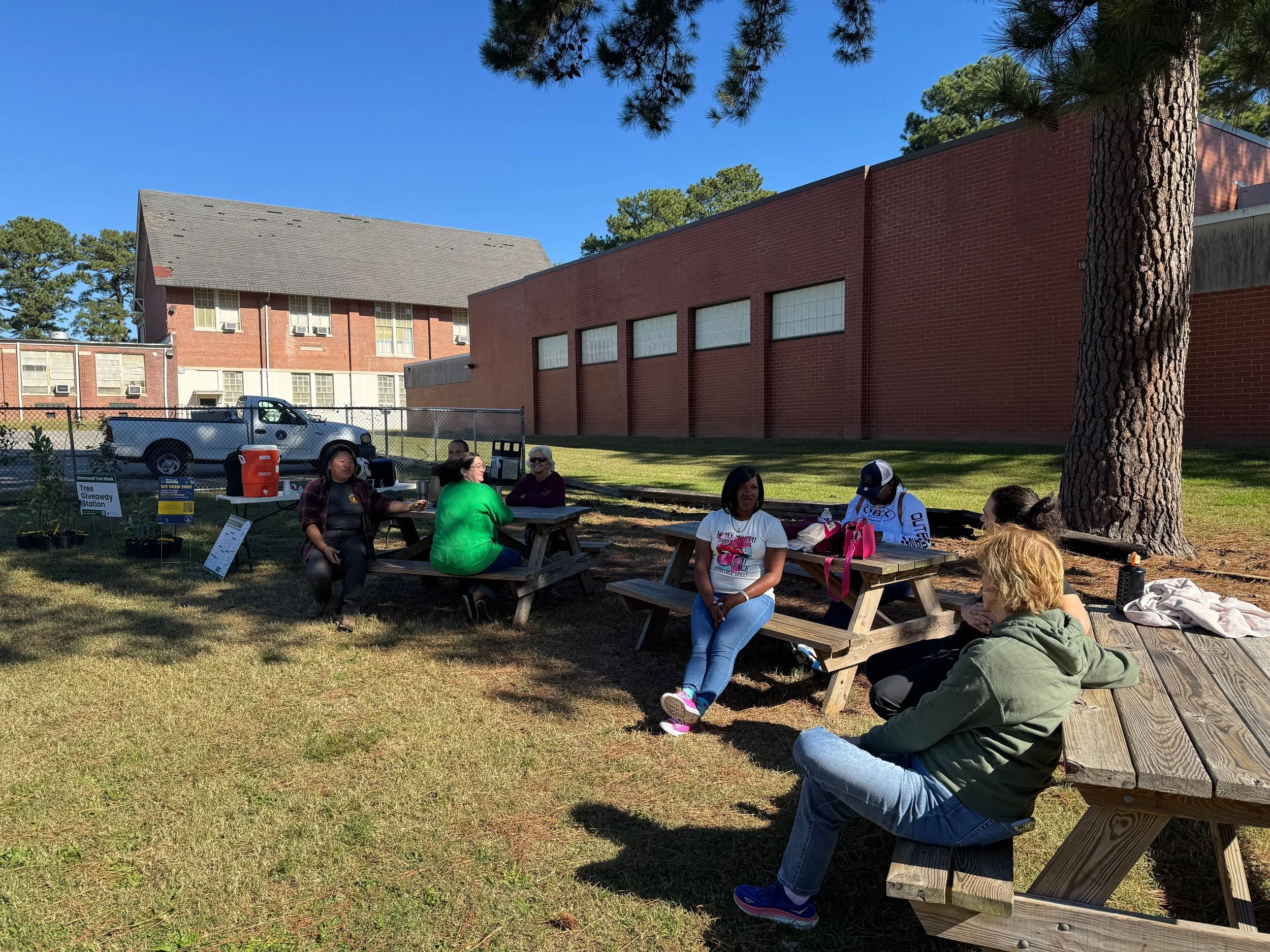 Photo of attendees at the Swansboro Outdoor Learning Classroom in 2024.