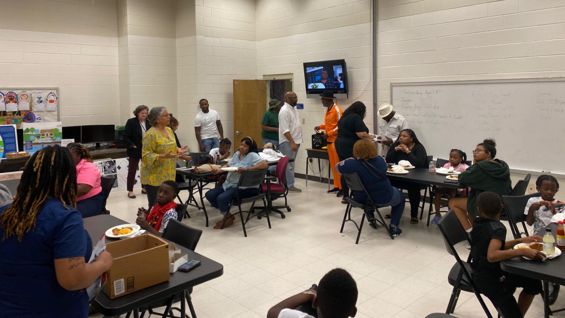 Blackwell community members gather to provide input on proposed upgrades for Blackwell Park in April 2023.