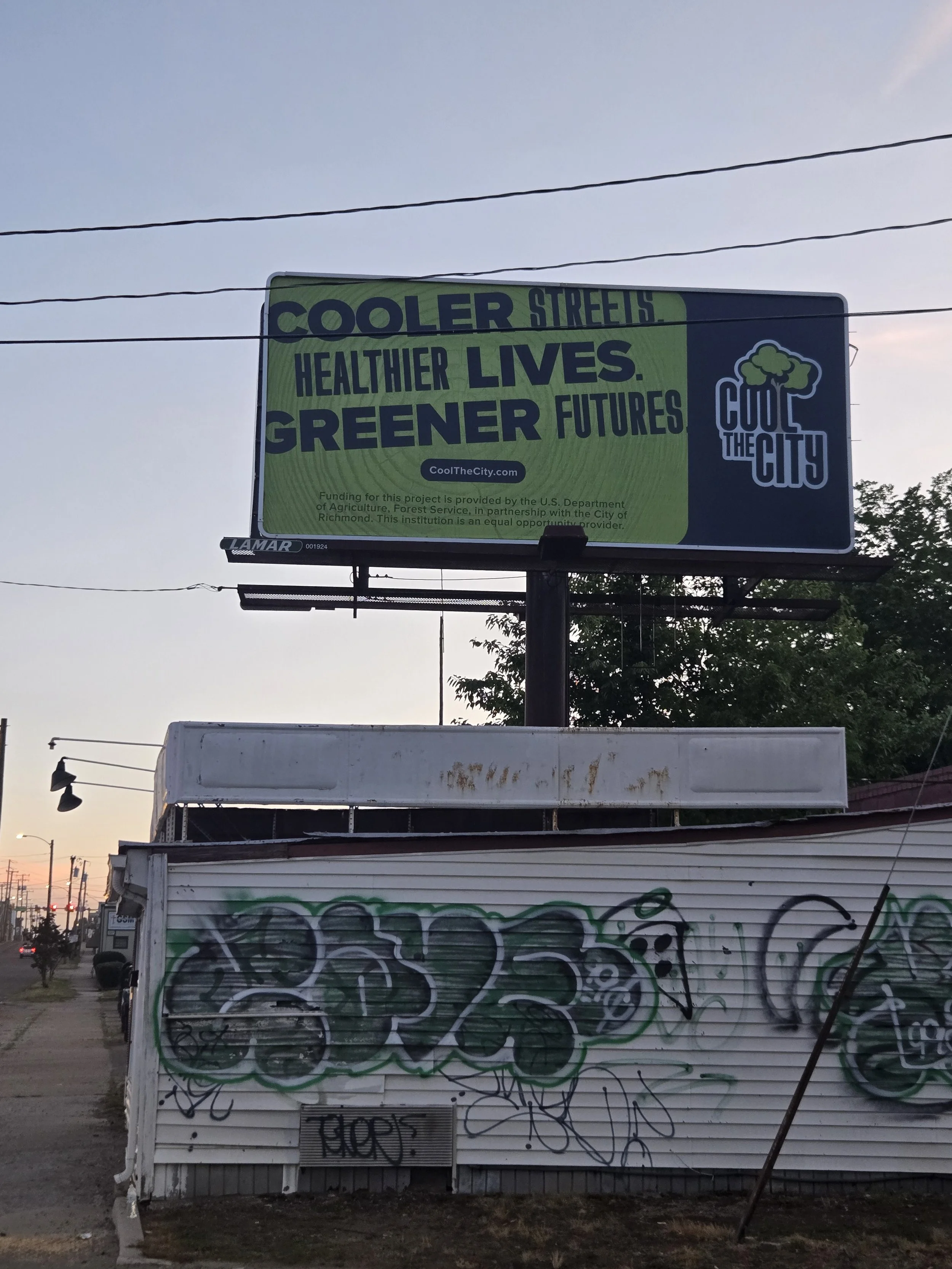 Cool the City billboard at the intersection of Hull Street and Pilkington.