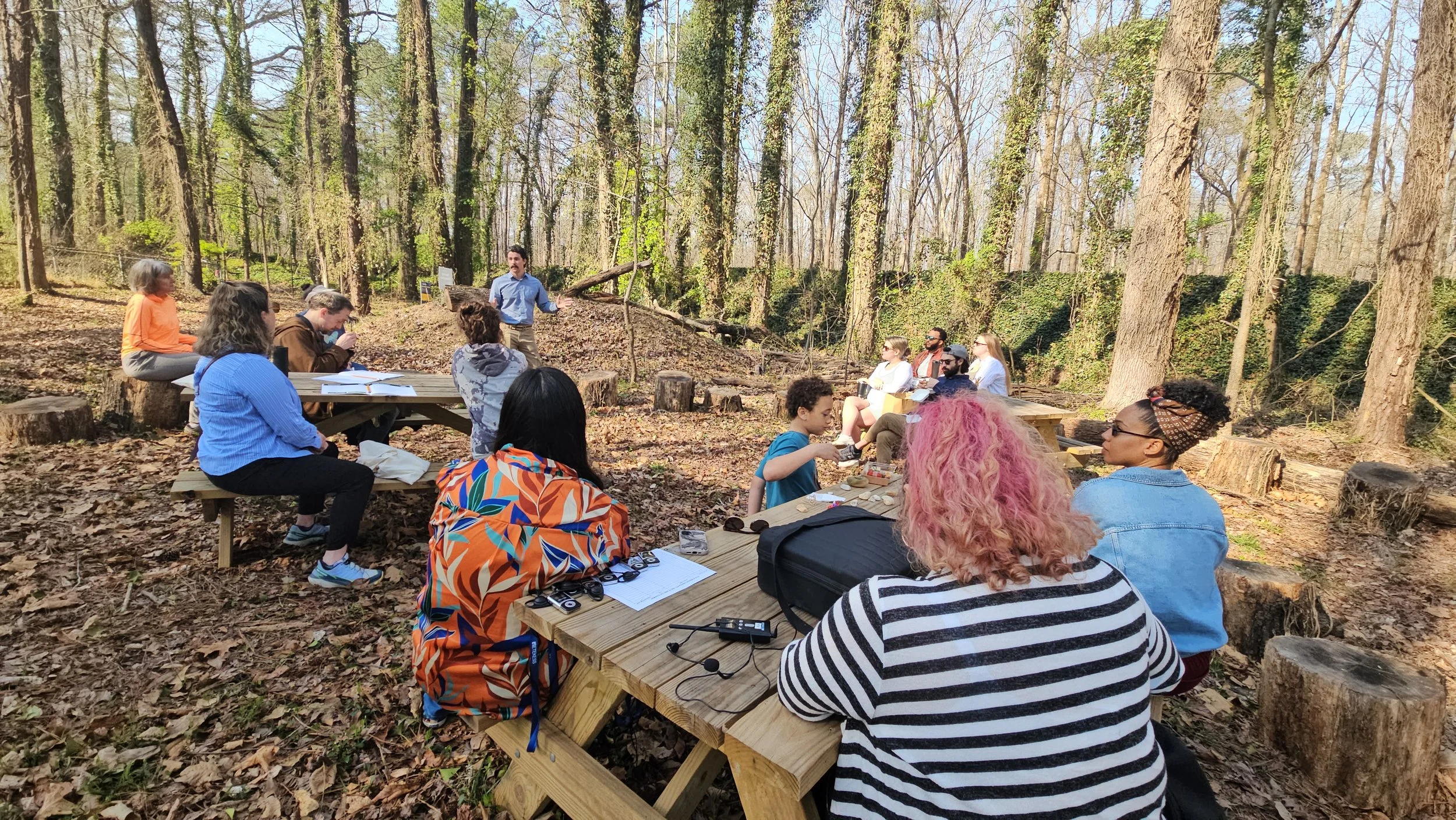 Photo of attendees at the International Day of Forests Outdoor Learning Classroom at Ernest Road Park in 2026.