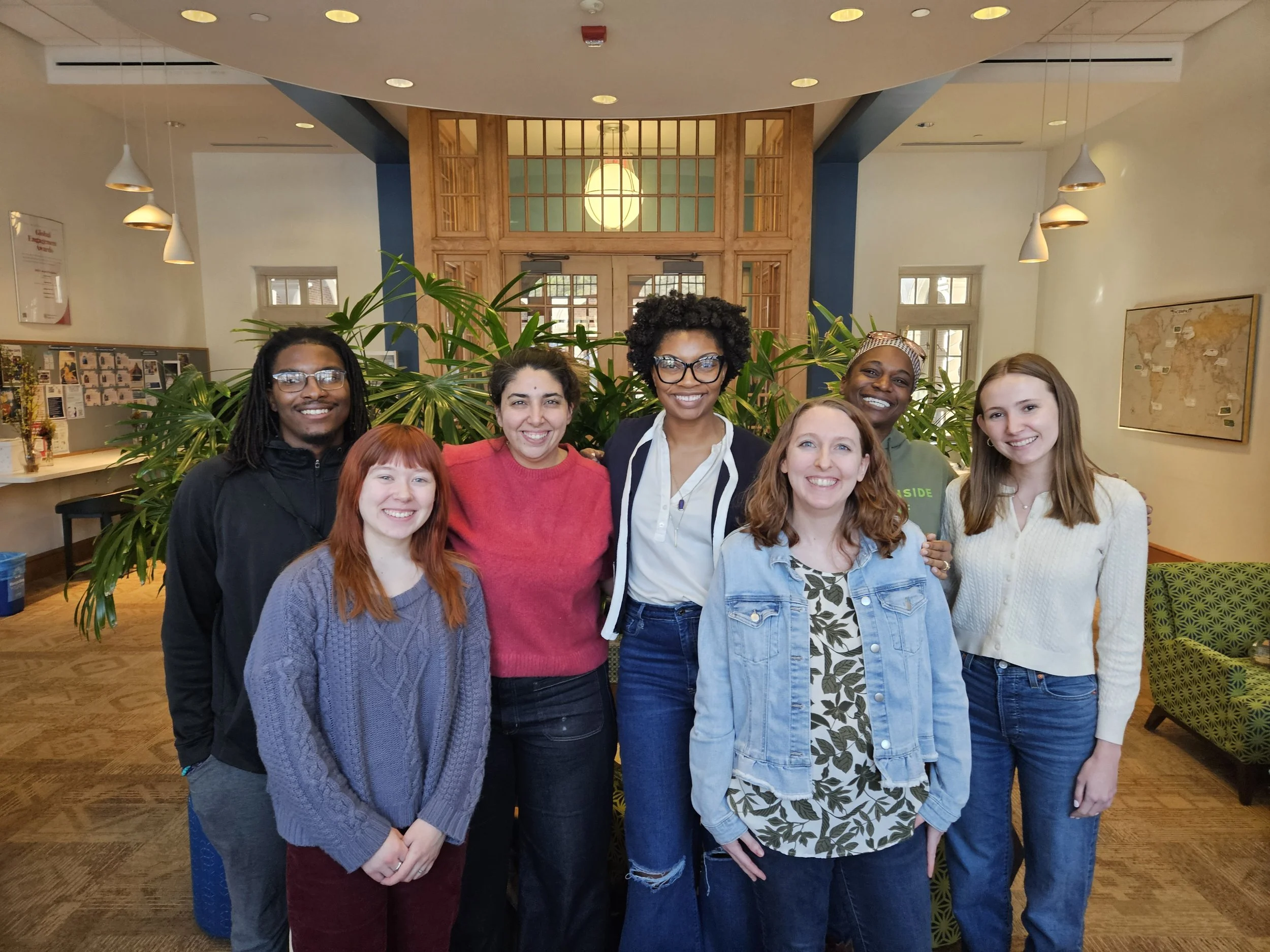 Students and Dr. Stephanie Spera welcomed staff from Southside ReLeaf to campus in early 2026 to celebrate progress from the first year of Go with the Flow and plan for year two.