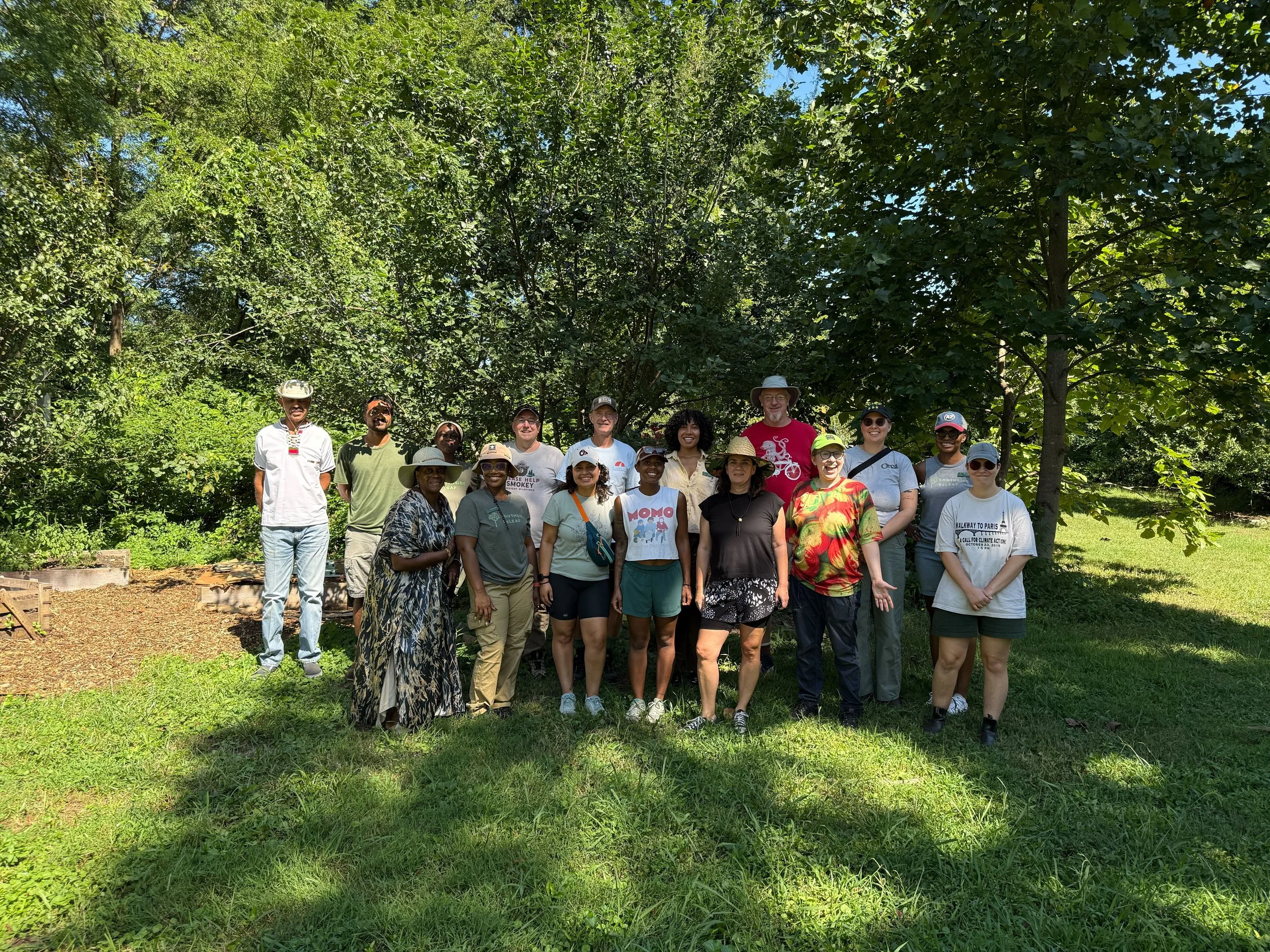 Group photo of trainees from cohort two at Fonticello Food Forest.