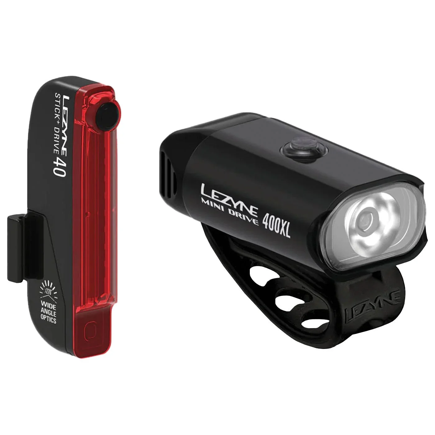 Lezyne Mini Drive 400 and Stick+ Light System
