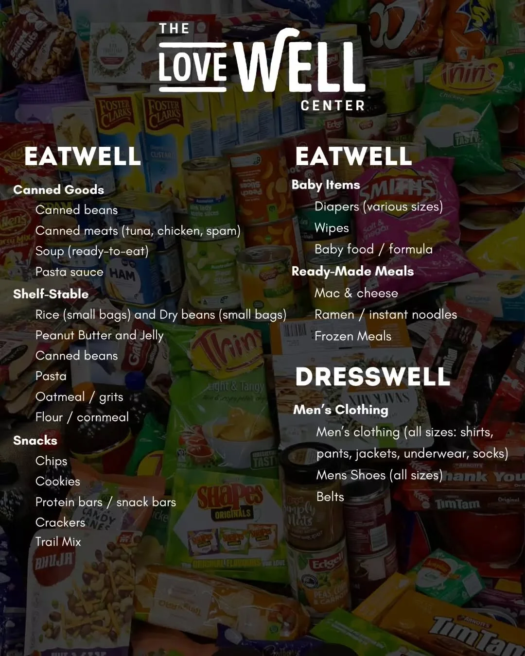 We&rsquo;re partnering with The LoveWell Center, an organization dedicated to restoring lives by offering rescue, relationships, resources, and recovery for men, women, and children facing poverty, homelessness, human trafficking, and sexual exploita