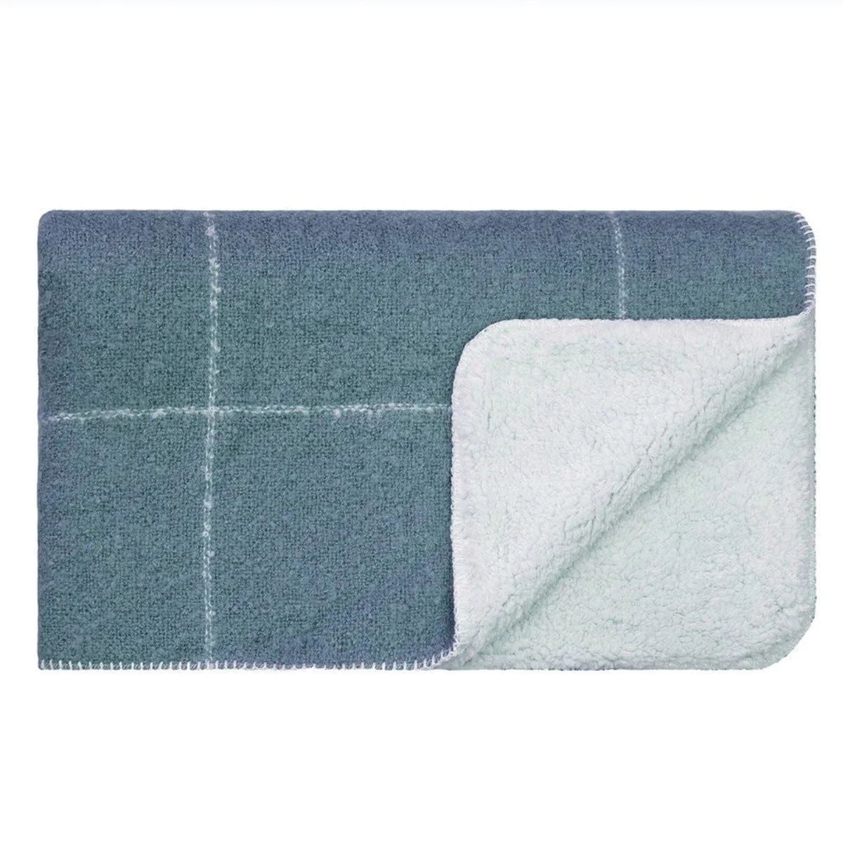 Sherpa Grid Throw | Blue
