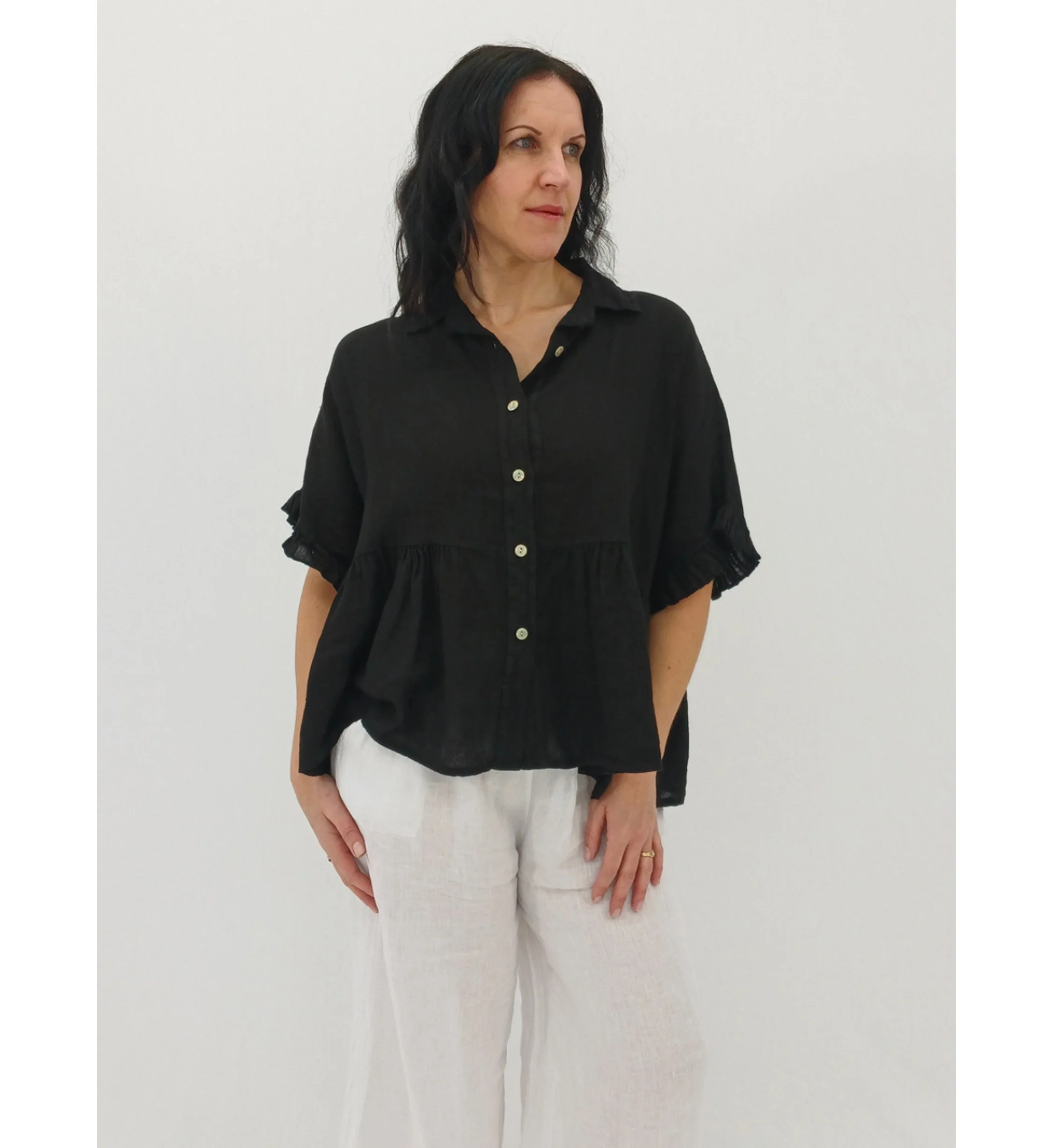 Alessia Ruffle Button Up | Aida Rose
