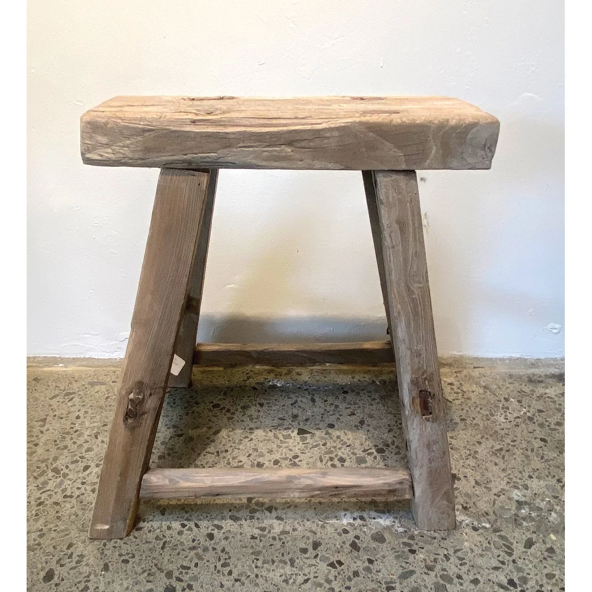 Antique Wooden Stool | Rectangle Medium
