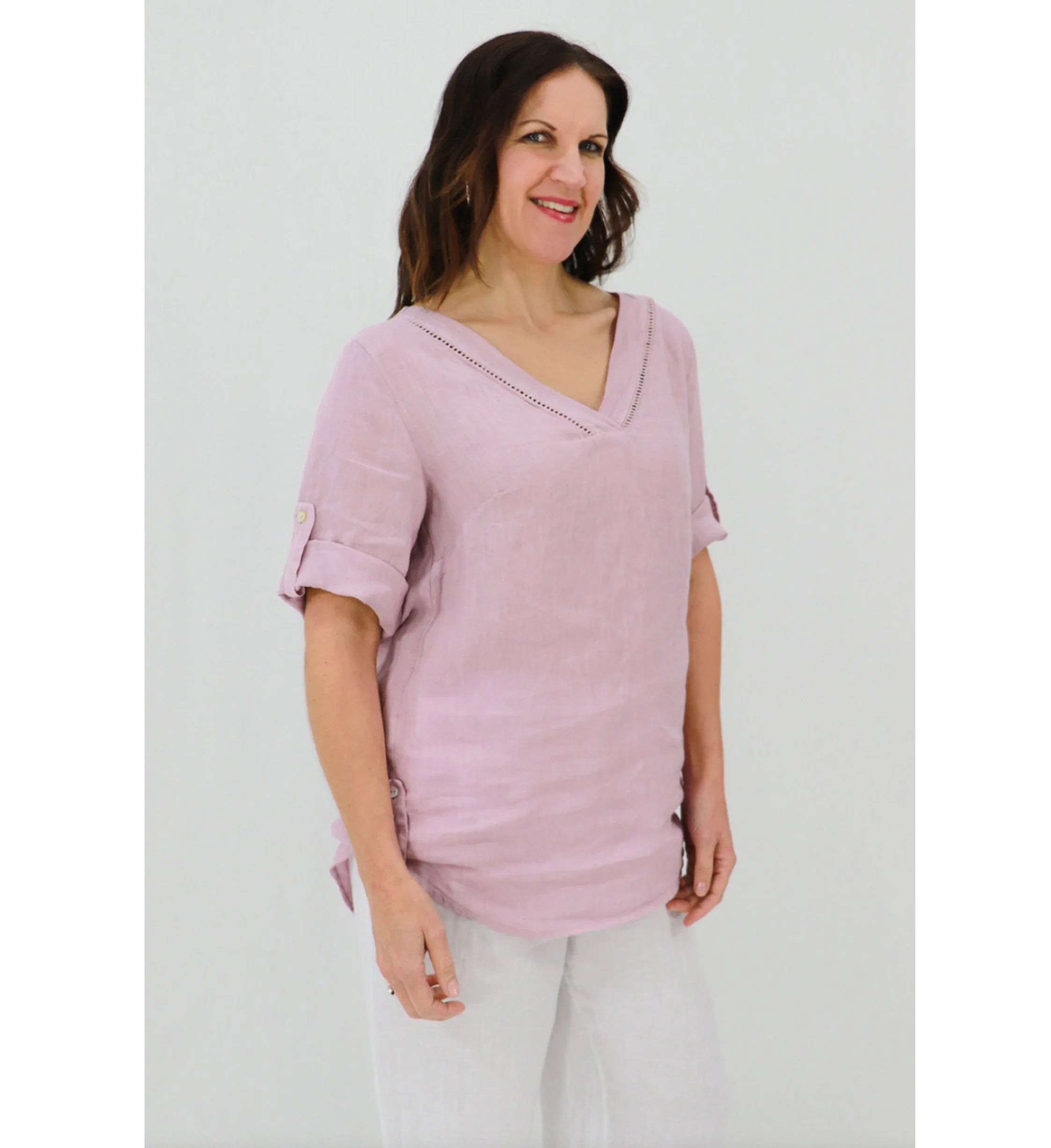 Nina Rolled Sleeve Top | Aida Rose