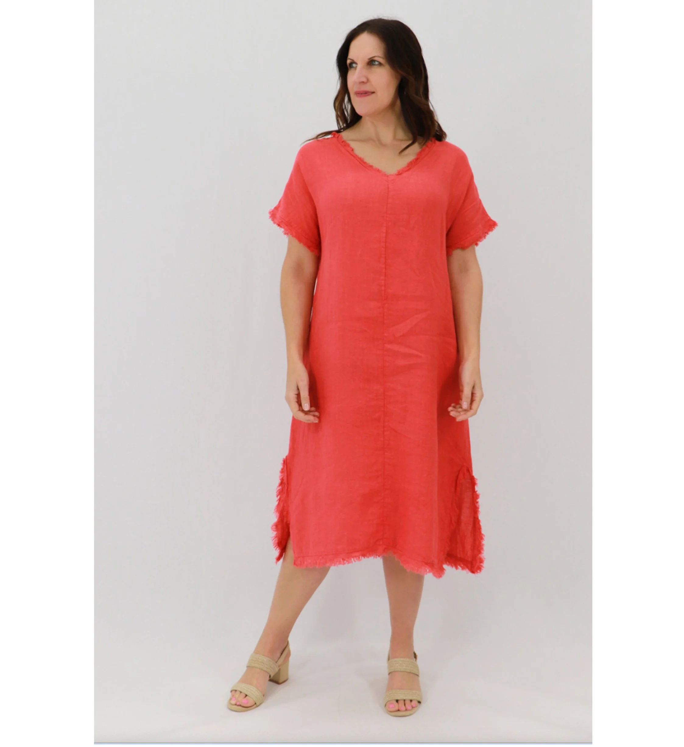 Isabella Frayed Shift Dress | Aida Rose