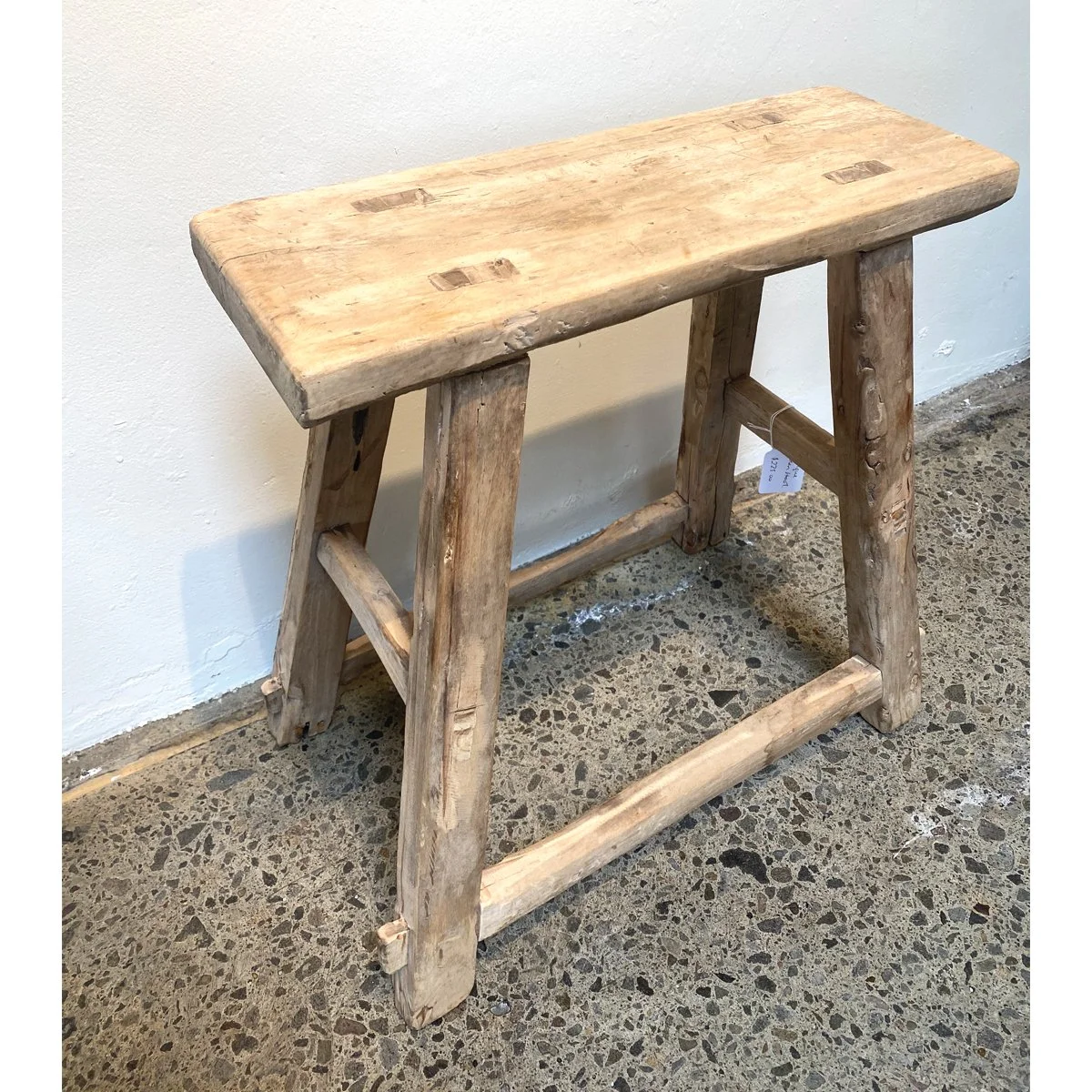 Antique Wooden Rectangle Stool (S)
