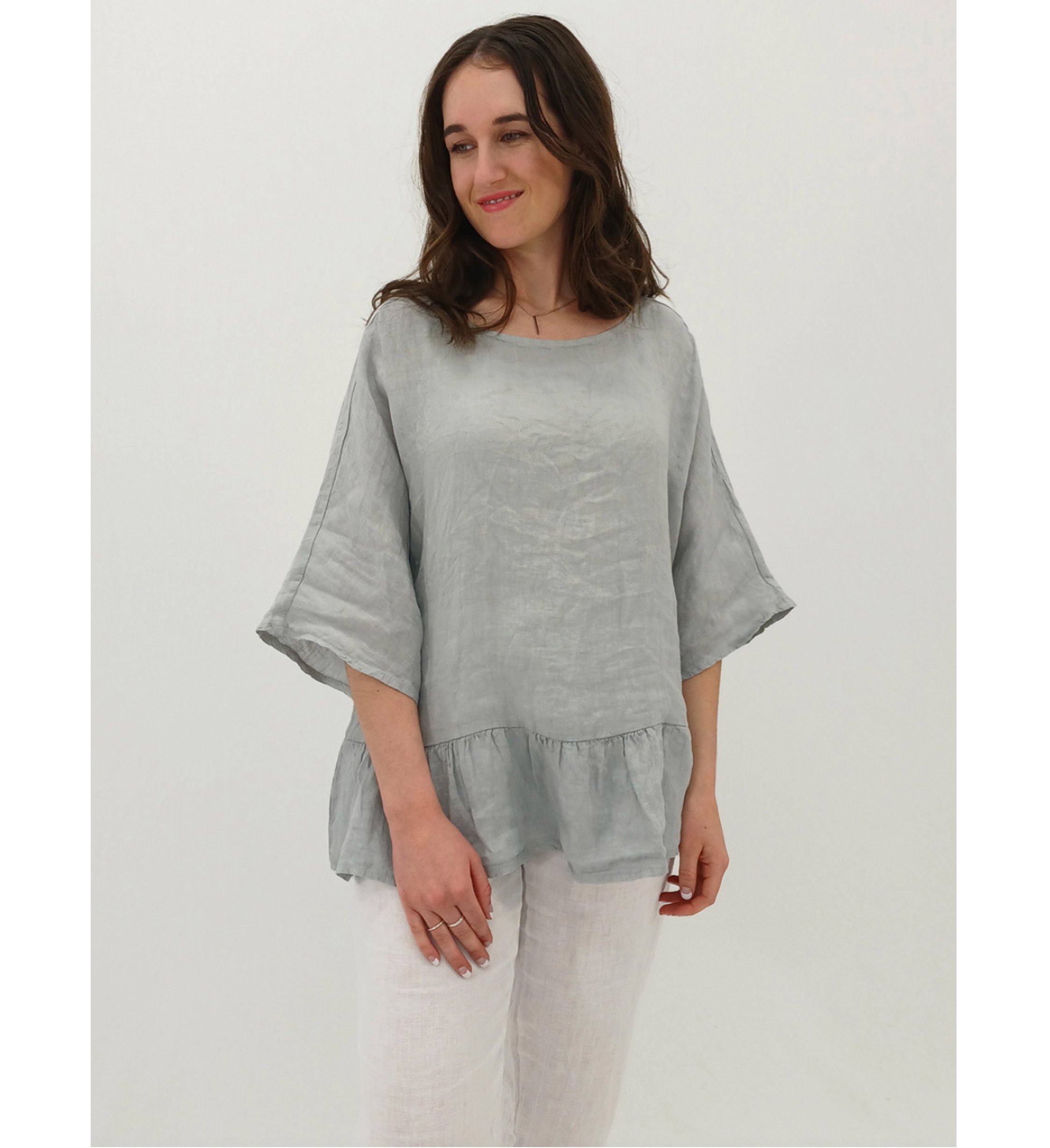 Silvana Ruffle Hem Blouse | Aida Rose