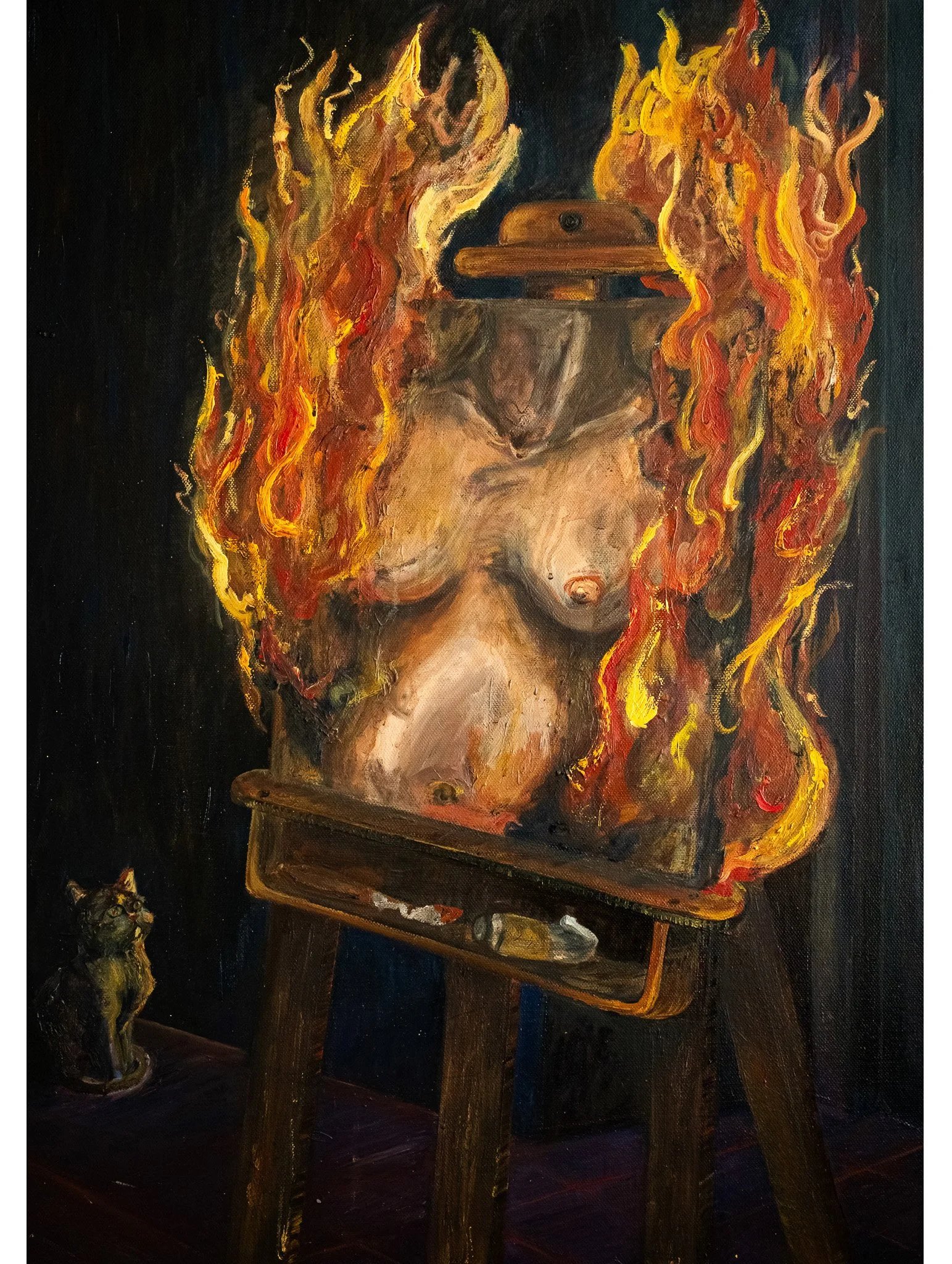 Incendio paradojal
50x70
Óleo sobre lienzo
2023