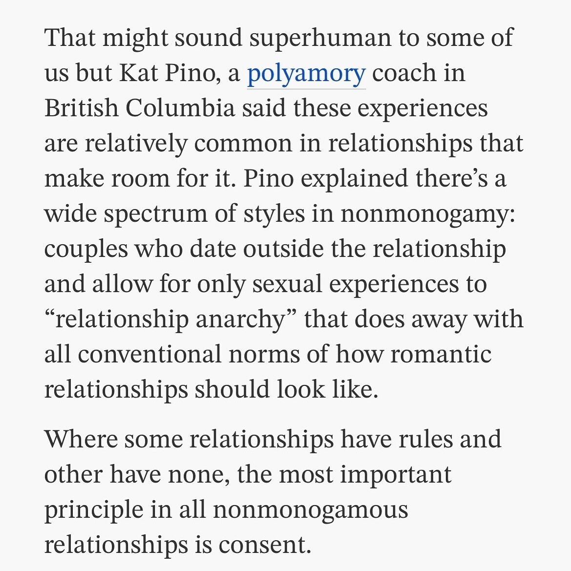 Newspaper the Toronto Star came to talk all things polyamory; about the different forms and styles of non-monogamy, about consent, agency, and &ldquo;doing the work&rdquo;, about mono-normative culture and blueprints, and how polyamory relates to set