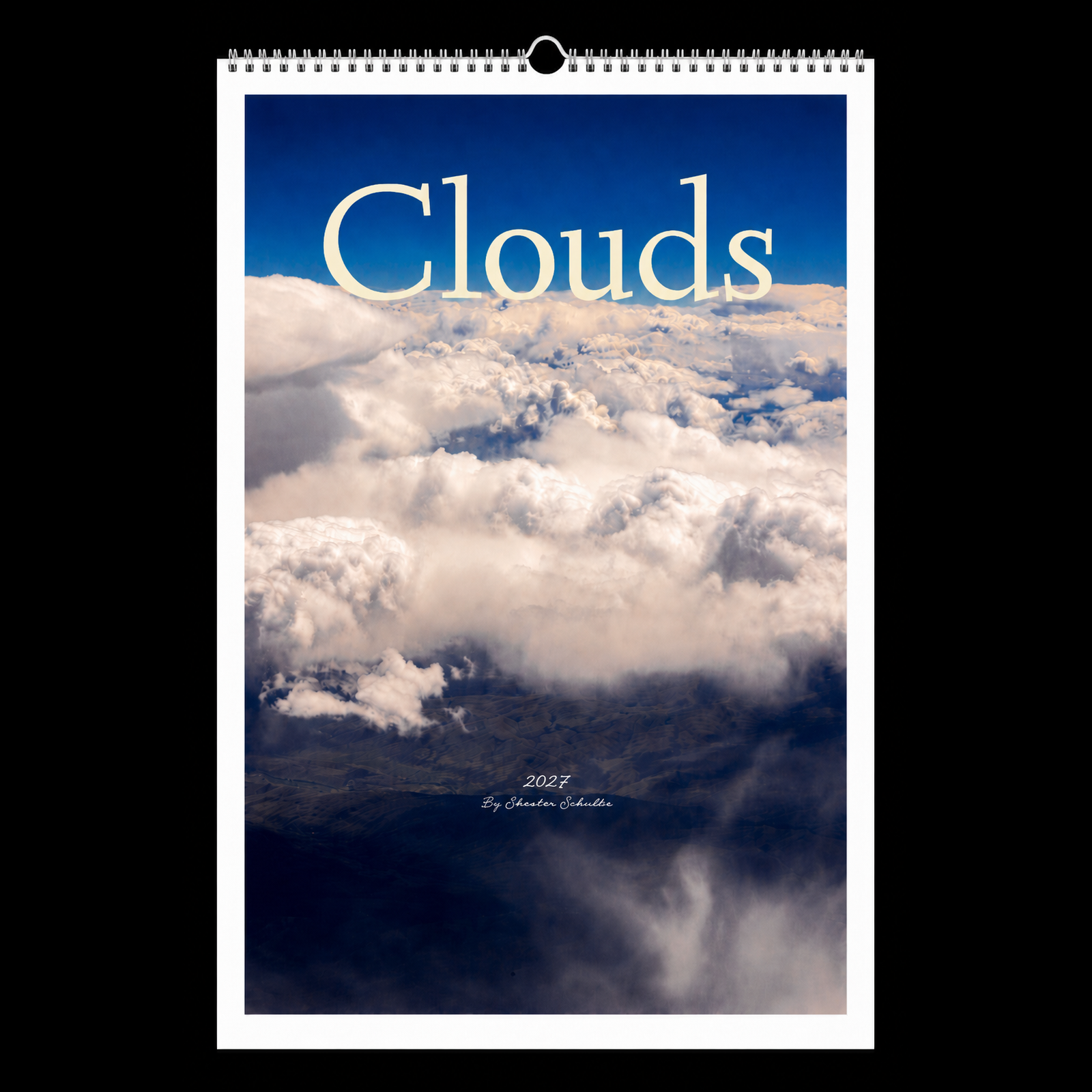 2027 Cloud Calendar cover mockup by Skooter Schultz