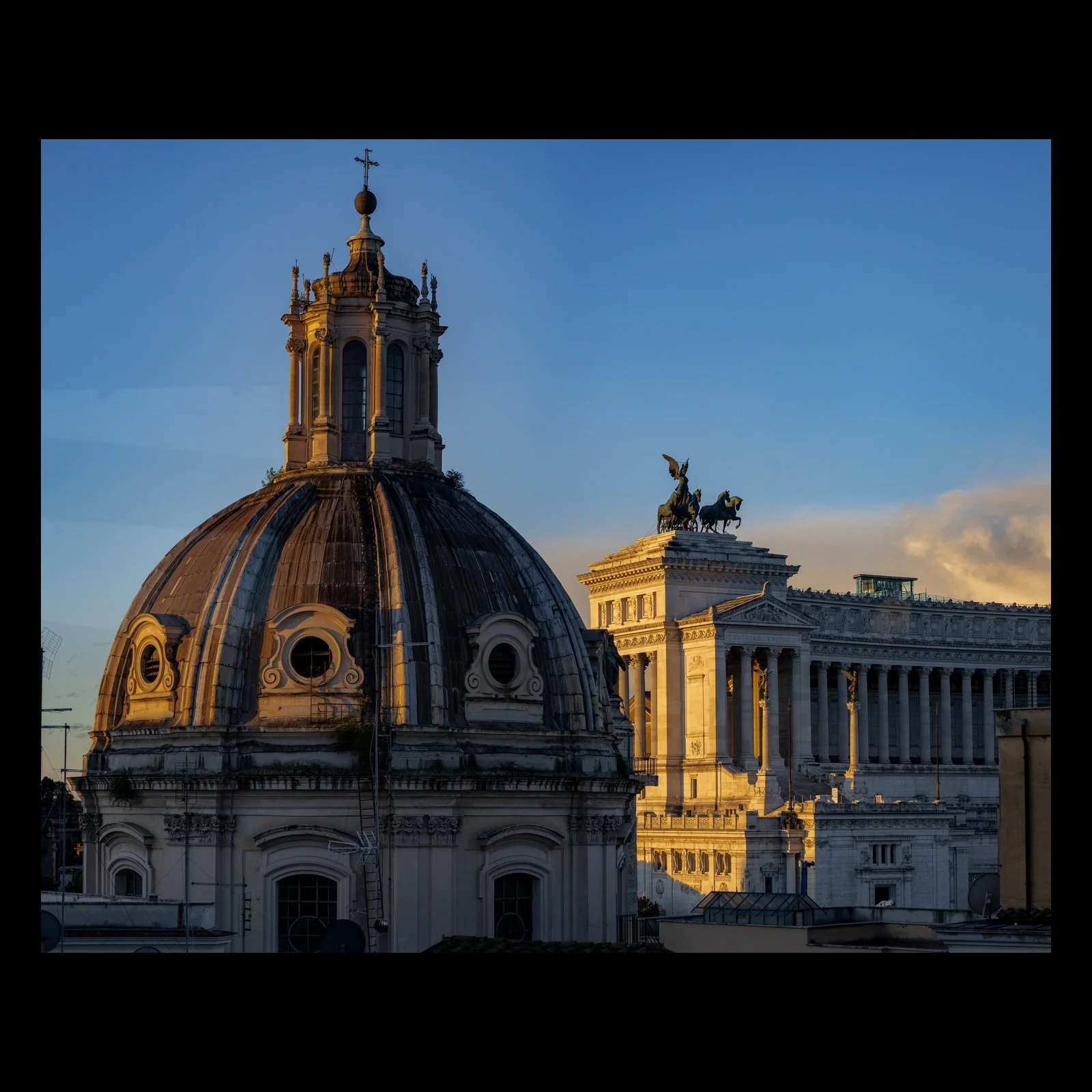 Sunrise on Victoria's Wings Roman architecture photograph presented in full against a black background