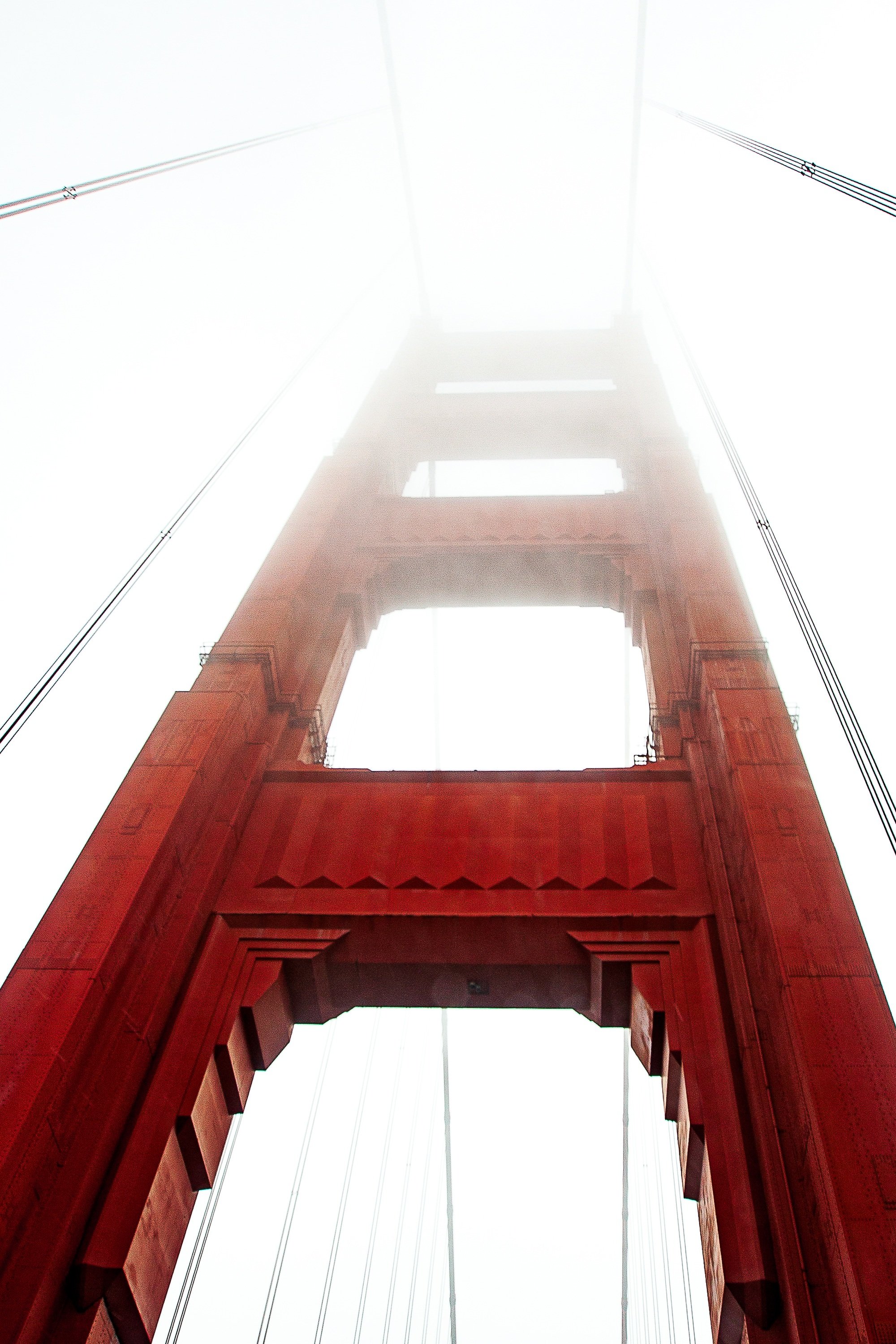 Detail crop from Red Span, emphasizing cables and crossbars become finer as they disappear into the brightness