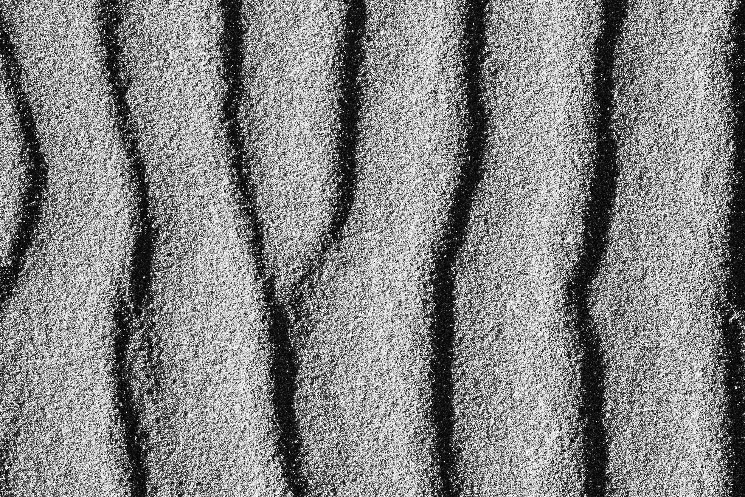 Detail crop from Wind Written, emphasizing small breaks and changing shadows reveal where wind altered the pattern