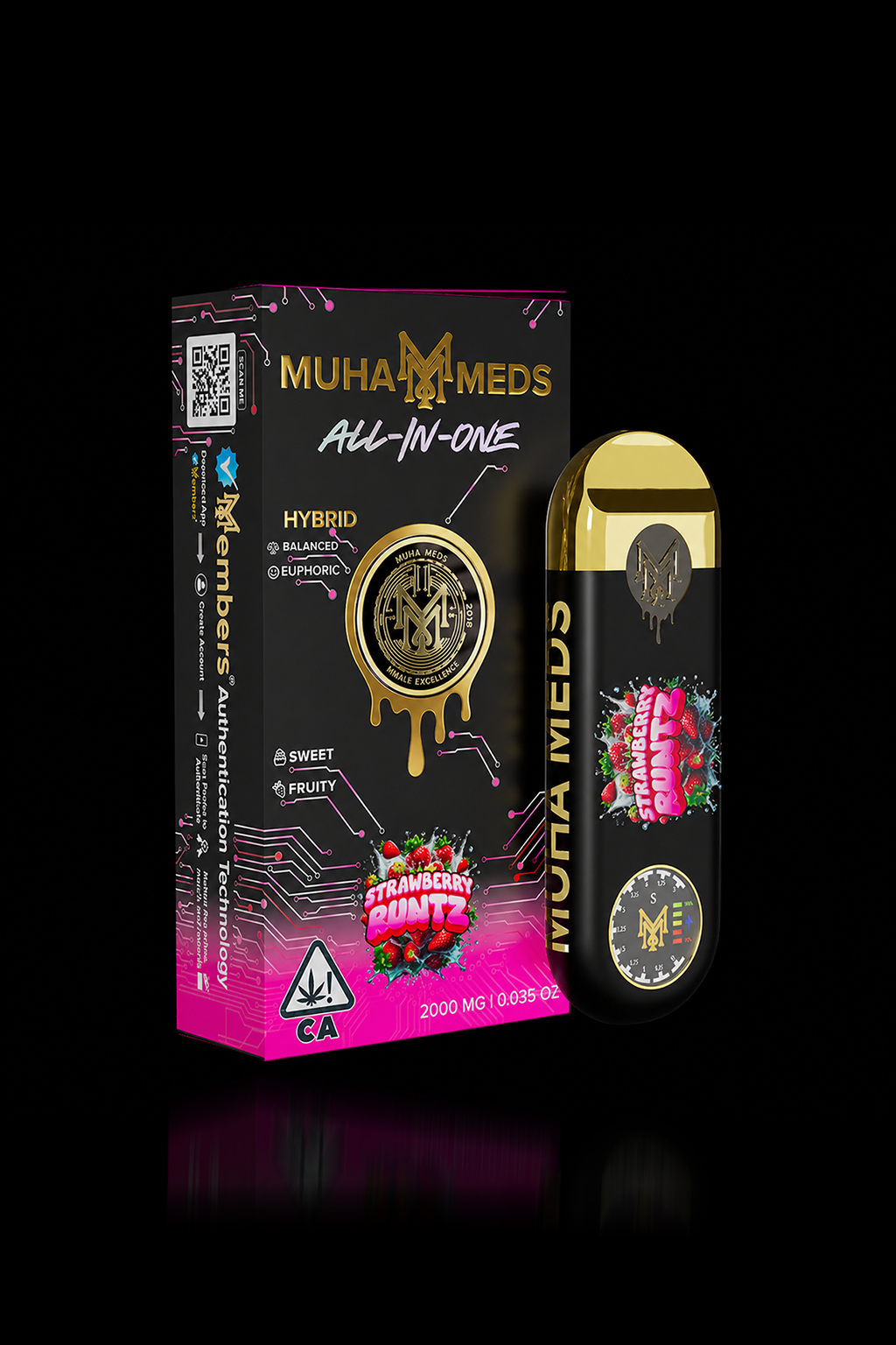 MUHA MEDS MELT DIAMOND DISPOSABLE 2G