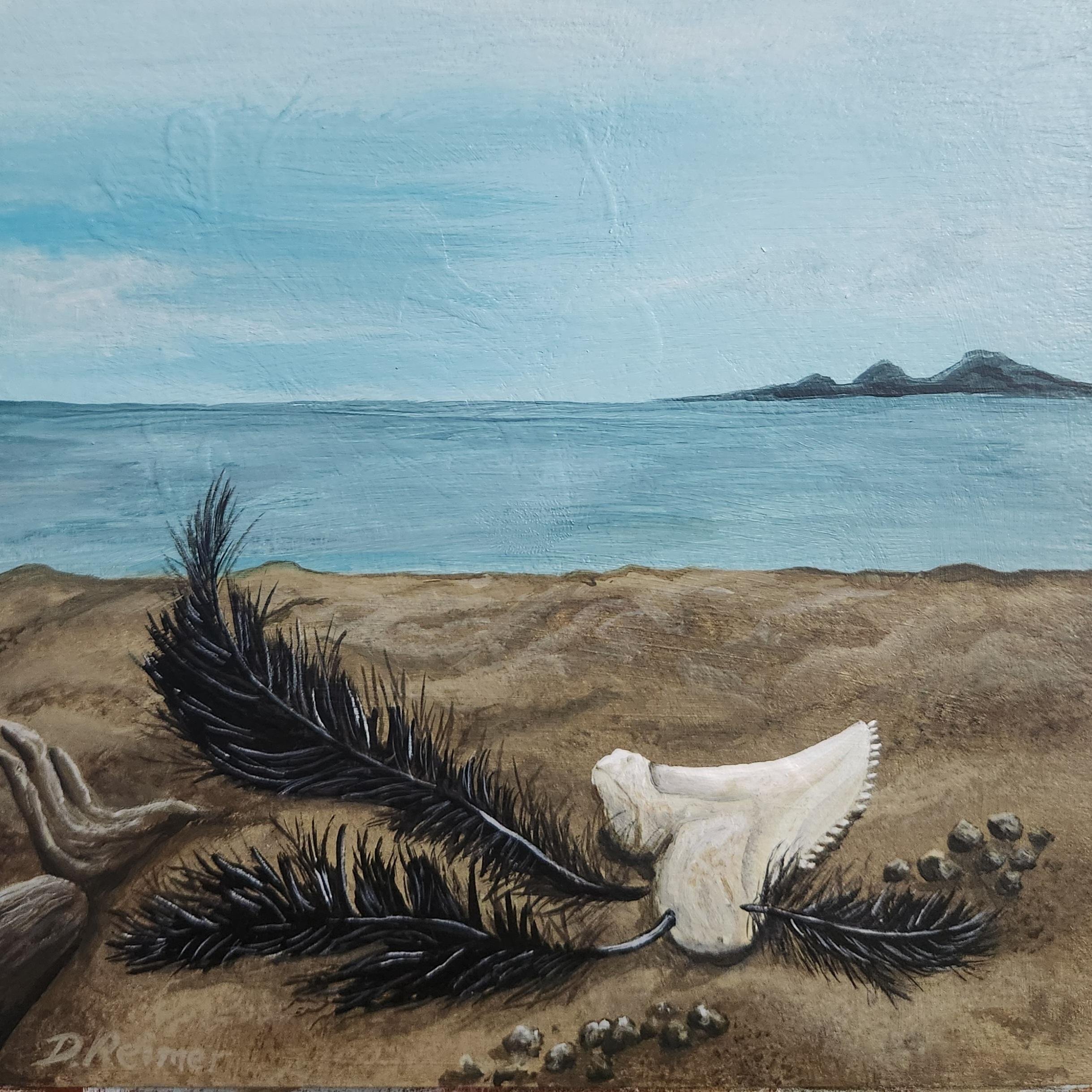 Solitary 2024, 6" x 6" - Acrylic on Wood