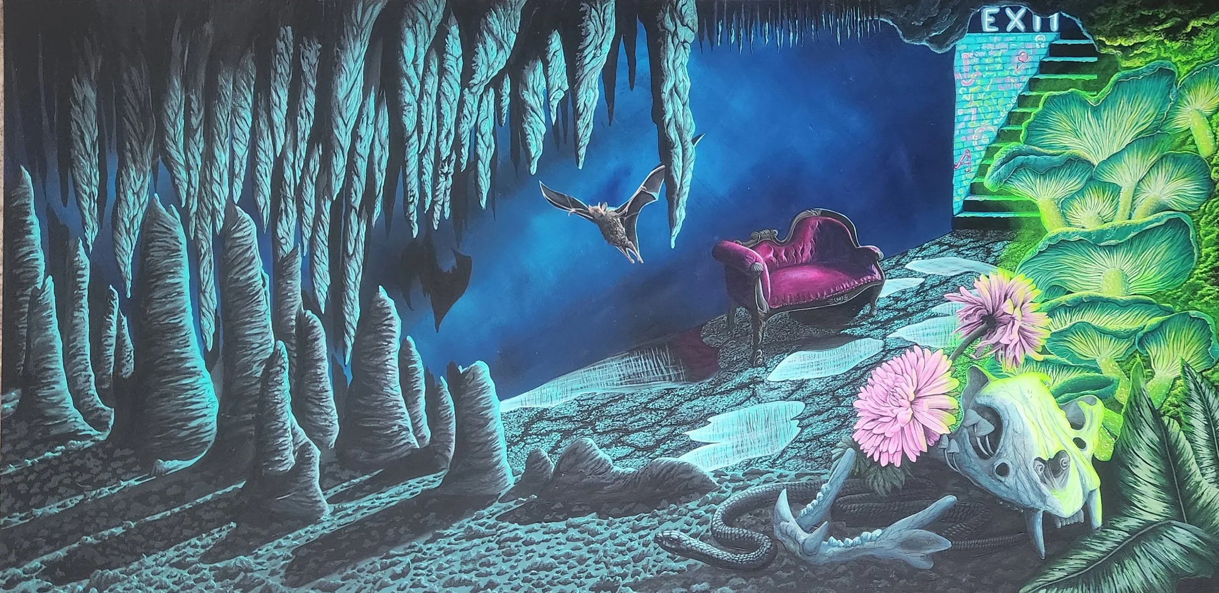The Exit, 2024 - 24" x 48", Acrylic on canvas