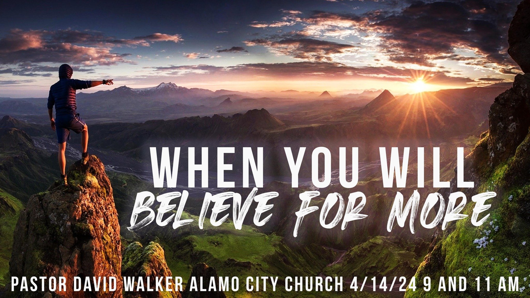 Join us TOMORROW at Alamo City!
We are thrilled to have Jillian Warman back with us to lead us into GOD'S presence tomorrow with our worship team.
Pastor Walker will share a powerful message-&quot;When You Will Believe For More&quot;
We have been pra