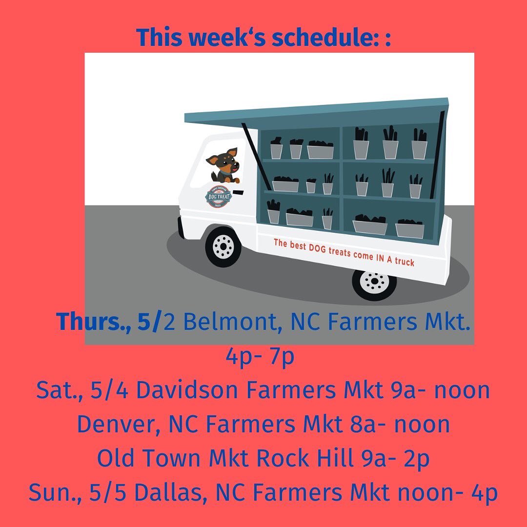 Find your dogs&rsquo; favorite treats this week! It&rsquo;s Opening Day for Old Town Market in Rock Hill and the Barn at Sandcastle Farm. #NOTE: Davidson Farmers Market and The Barn at Sandcastle Farm respectfully ask that you leave your dogs at home