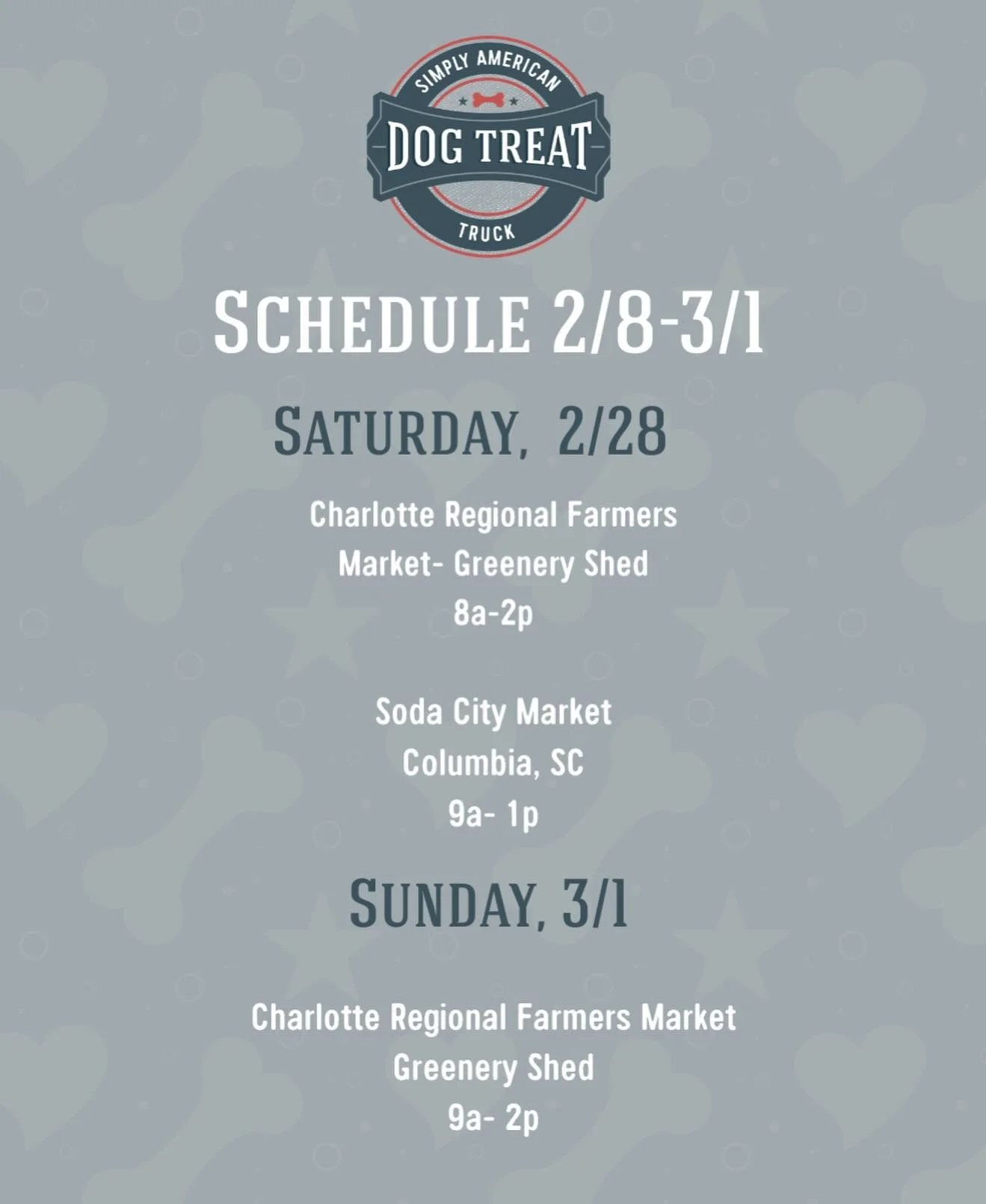 The calm before the storm- more on that later&hellip;. Fill your Treat Jar this weekend (and always online). If you&rsquo;re going to be in a rush Saturday morning, reserve your treats online and choose your favorite market at checkout. Your order wi