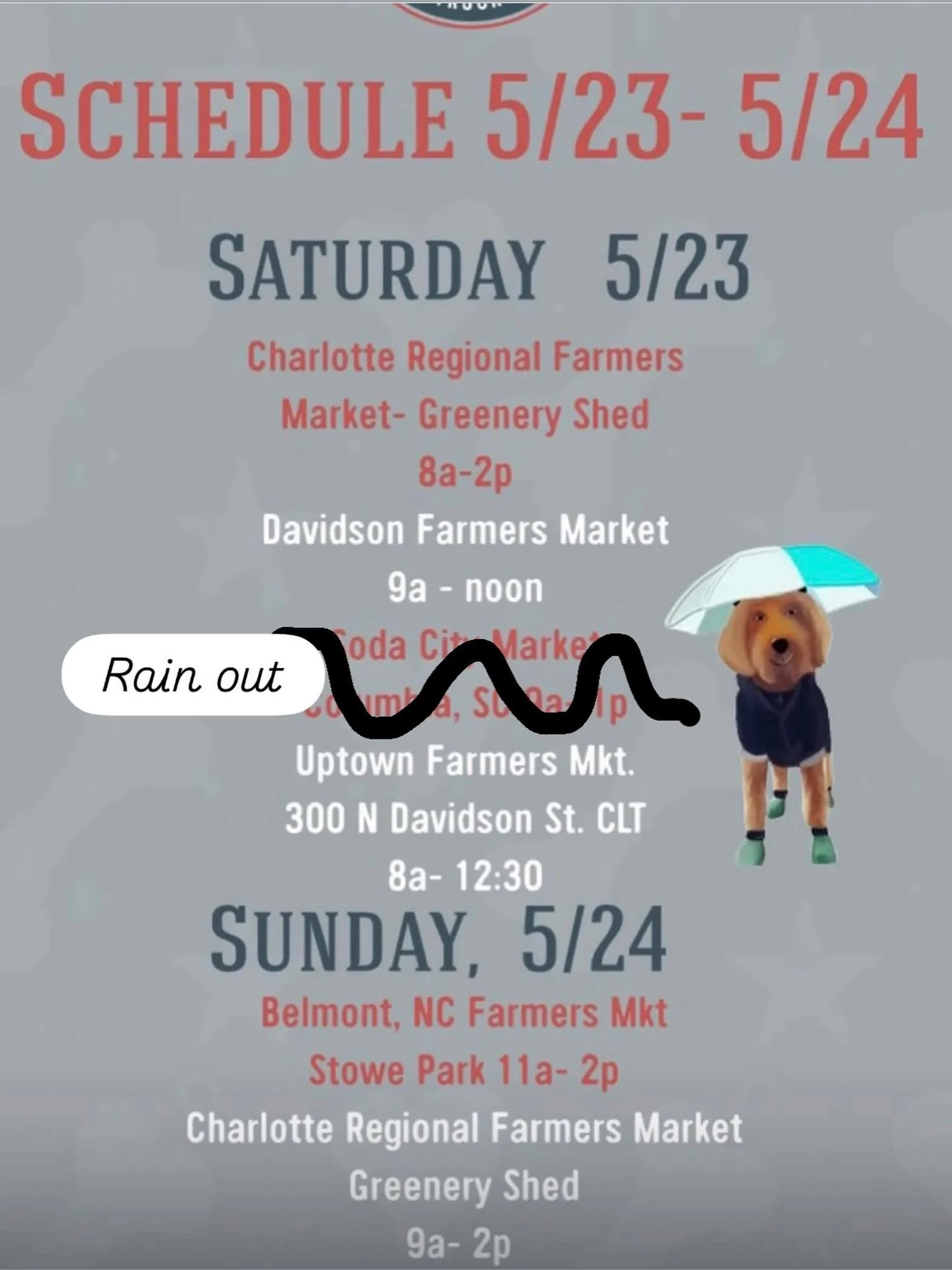 Rain, we&rsquo;re happy to see you! Thunder &amp; lightning not so much. We will be at our North Carolina markets this weekend. @sodacitysc friends, stay safe and we&rsquo;ll see you next Saturday! #lightning #farmersmarket