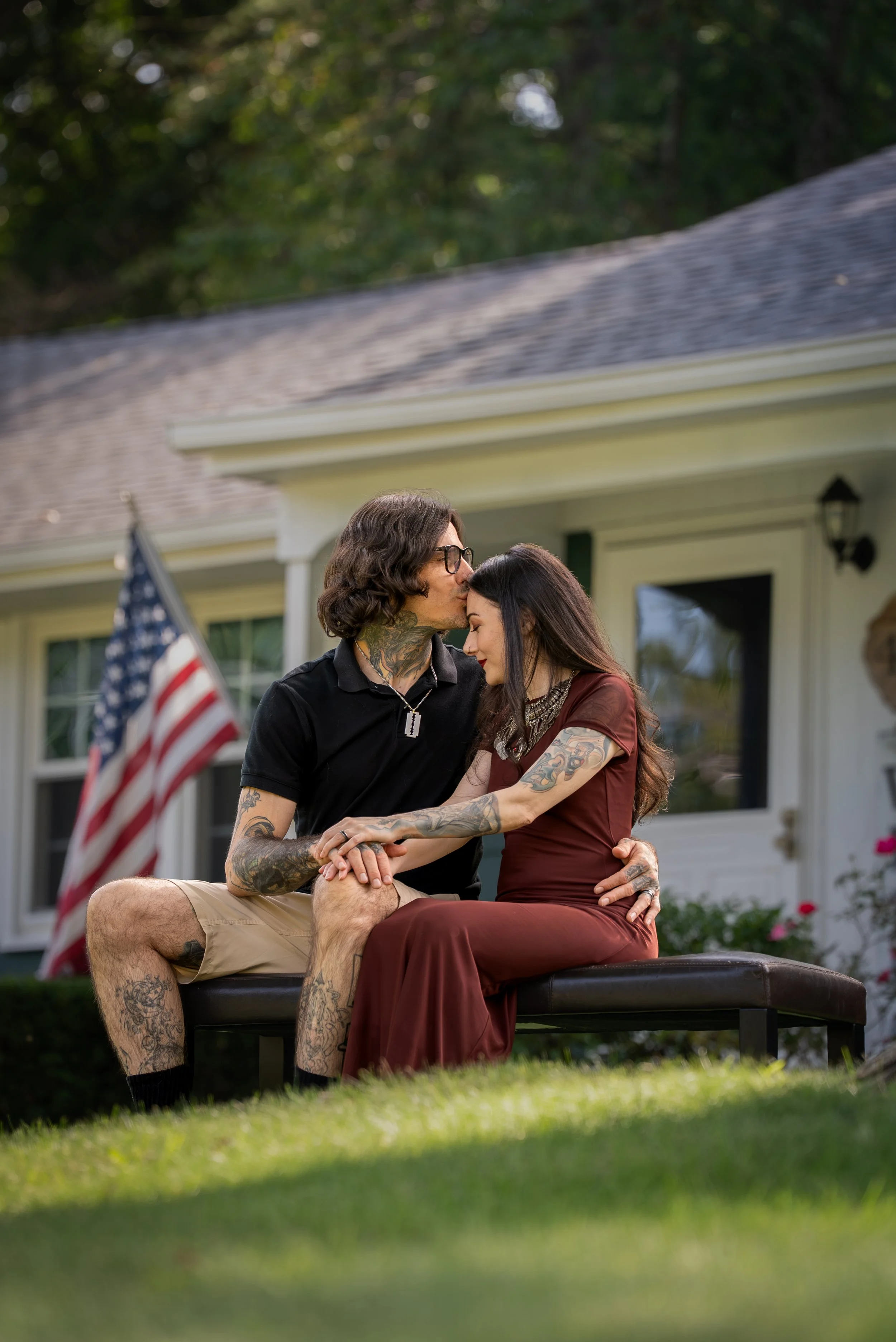 Engagement session photographed in Bristol, CT by Connecticut engagement photographer 1 Lens Media.