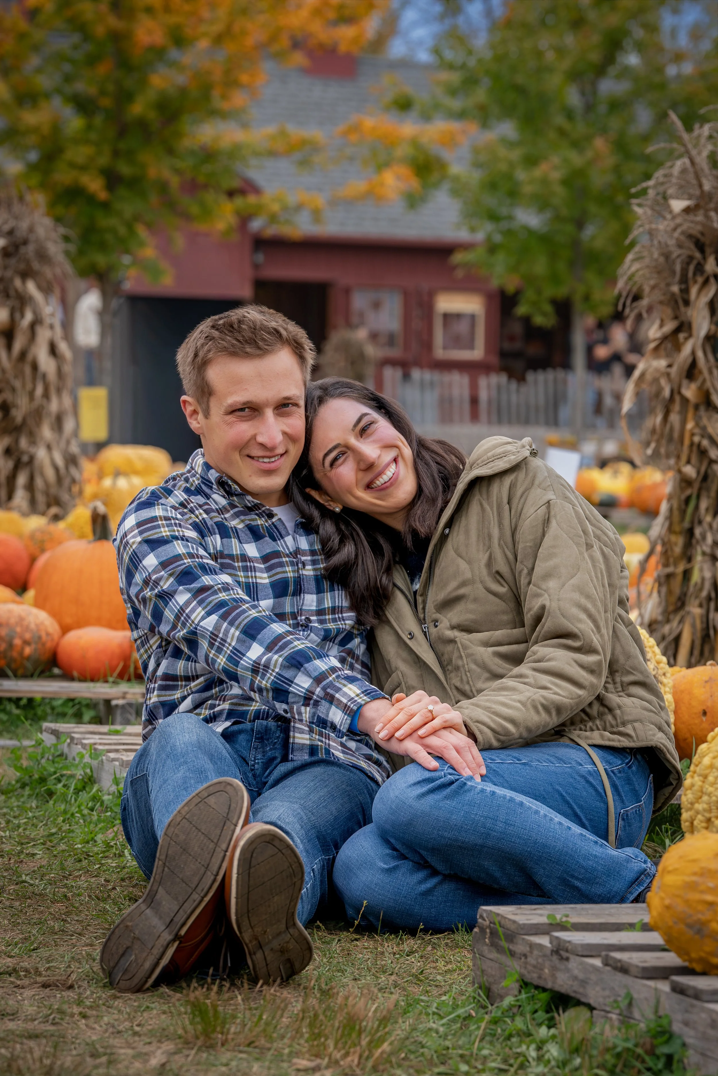 Engagement session photographed at Tougas Apple Farm in Northborough, MA by Connecticut engagement photographer 1LensMedia.
