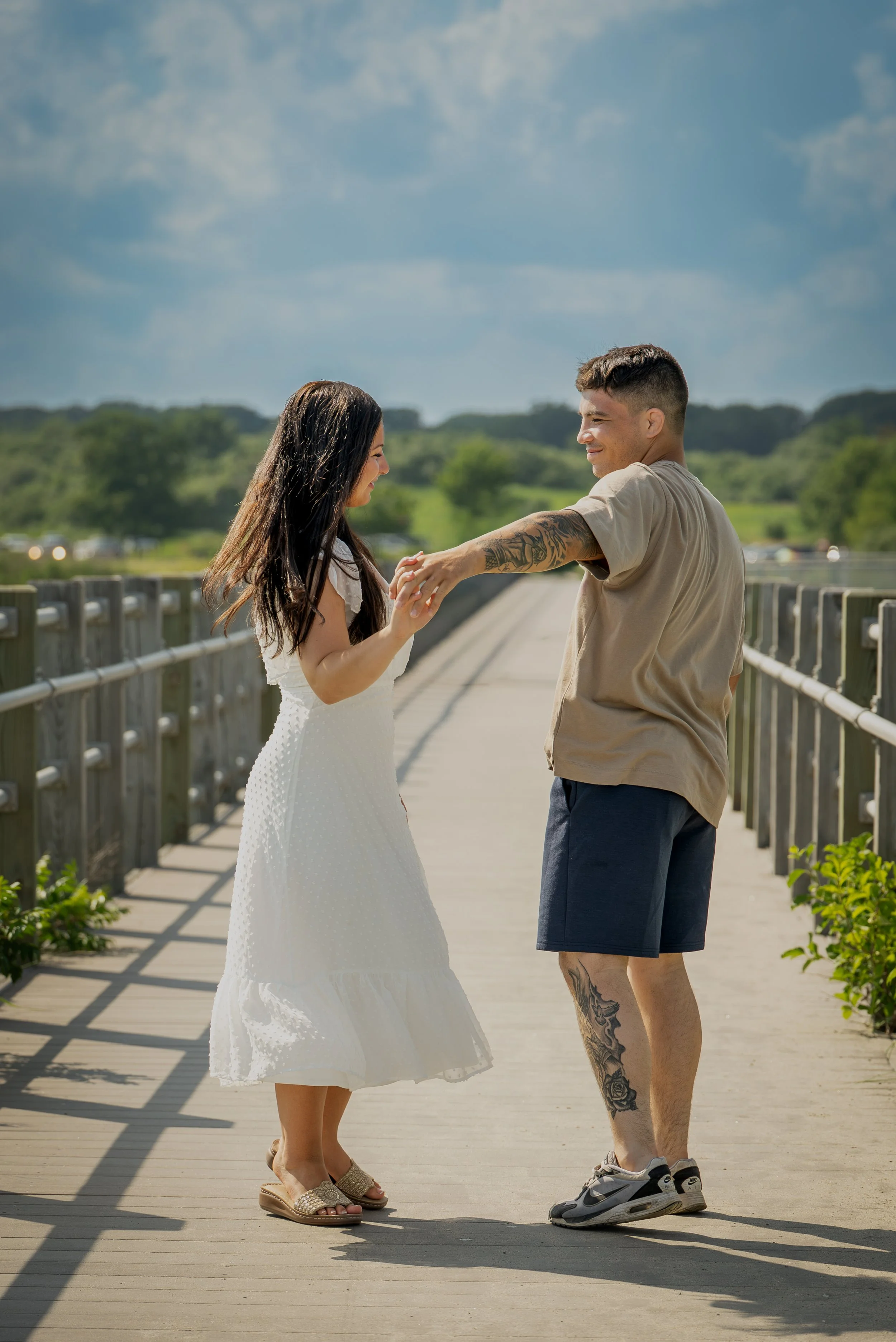Engagement session photographed at Silver Sands State Park in Milford, CT by Connecticut engagement photographer 1 Lens Media.