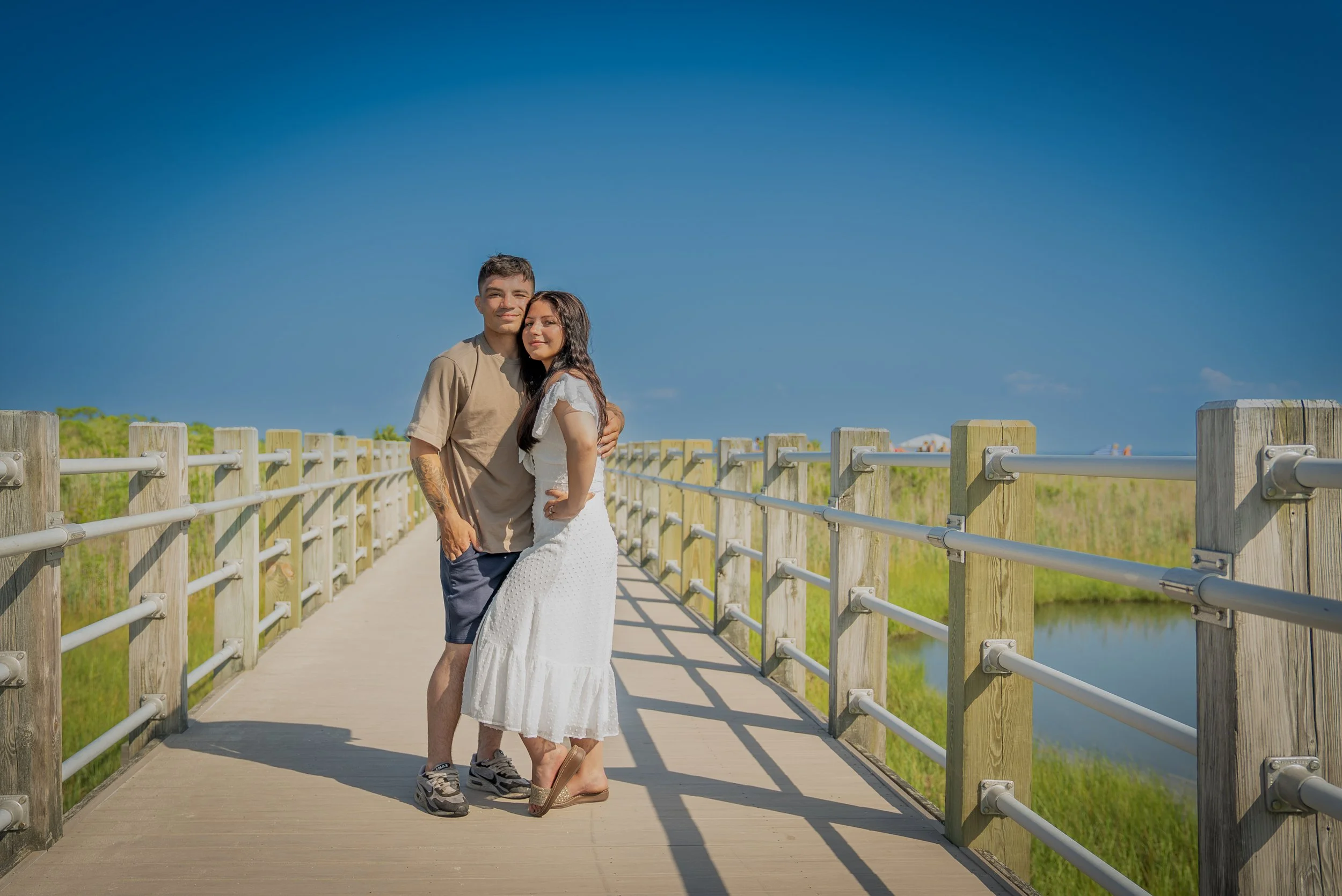 Engagement session photographed at Silver Sands State Park in Milford, CT by Connecticut engagement photographer 1 Lens Media.